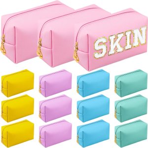Kigeli 15 bolsas de maquillaje estéticas de piel sintética, bolsa de maquillaje, bolsa de cosméticos a granel, bolsa de cosméticos lisa a granel, Kigeli 15 bolsas de maquillaje estéticas de piel sintética, bolsa de maquillaje, bolsa de cosméticos a granel, bolsa de cosméticos lisa a granel,
