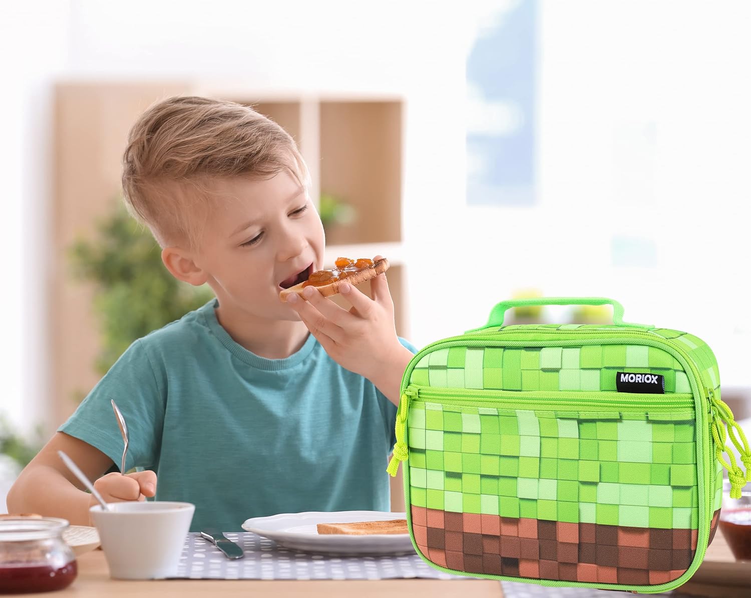 MORIOX Lonchera para niños, bolsa de almuerzo con aislamiento térmico, mini enfriador suave para el regreso a clases, kit de bolsa de comida Bento