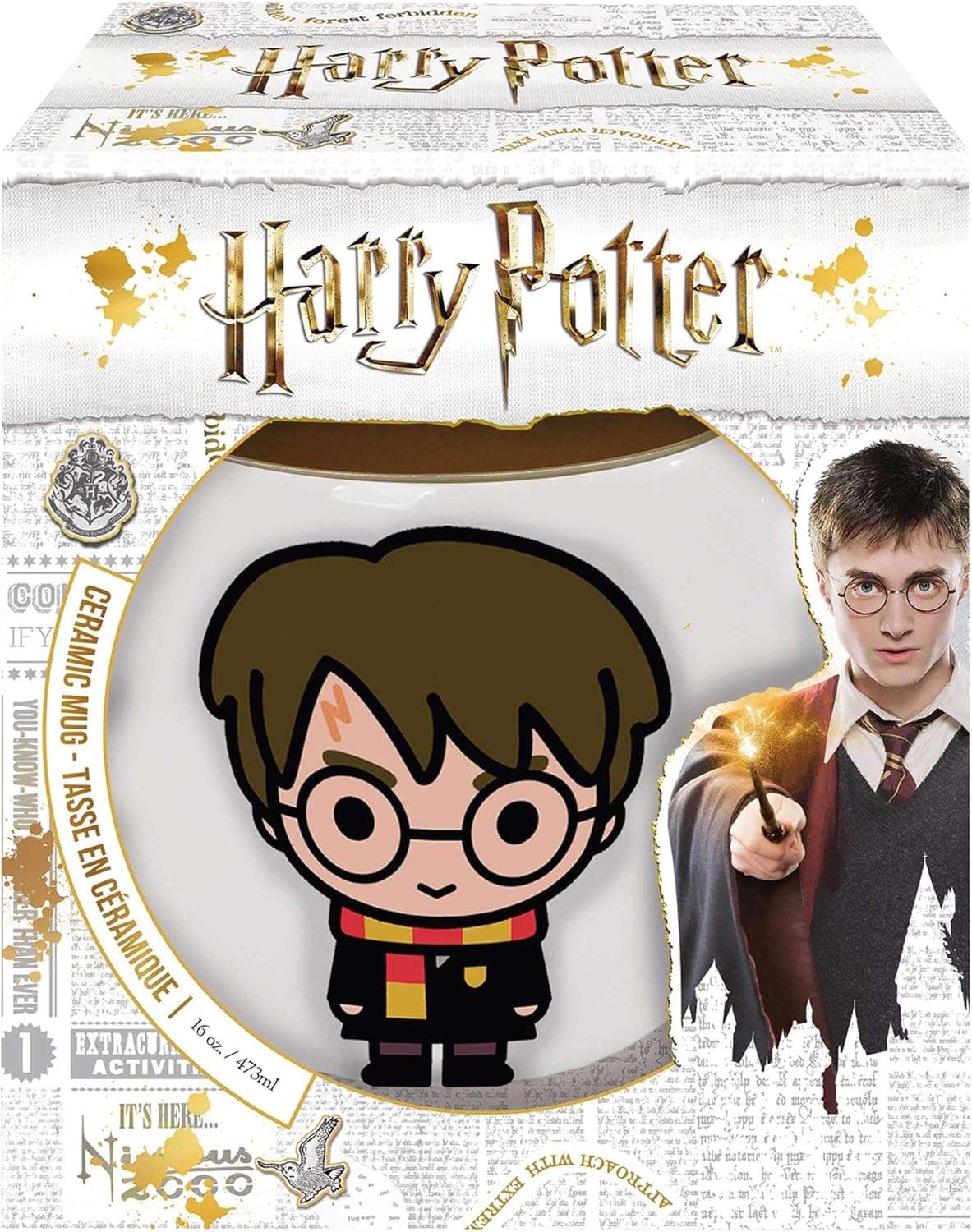 Enesco Taza de personaje de Harry Potter con texto en inglés “Our Name is Mud