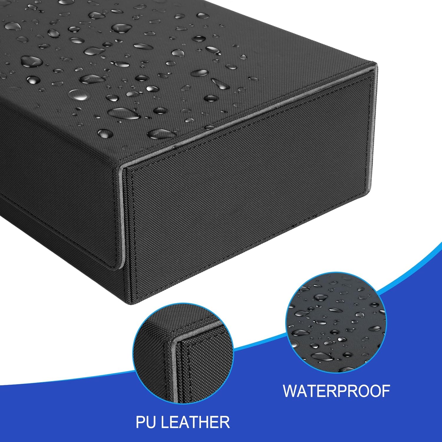 Caja de cartas extra grande, caja de almacenamiento para juegos de cartas de alta calidad, se adapta a 5 mazos con funda de alfombrilla y
