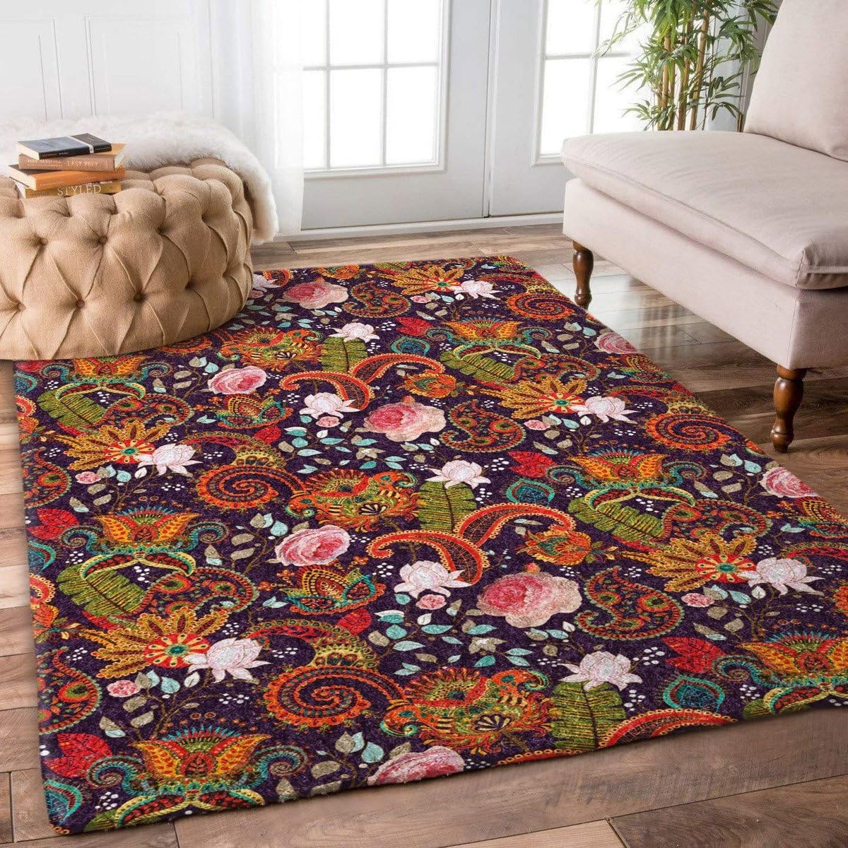 Alfombras de cachemira para baño, antideslizantes, diseño de cachemira, decoración del hogar, interior y cocina, tapete absorbente de cachemira,