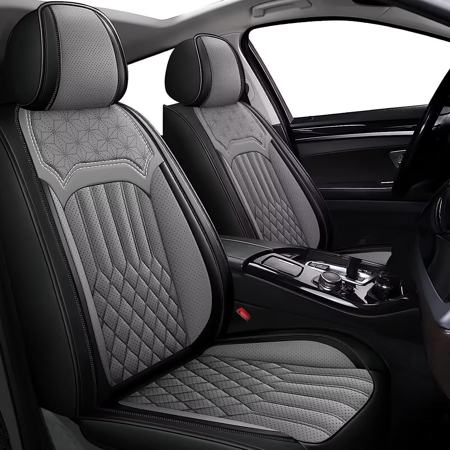 Fundas de asiento de automóvil para 2 asientos delanteros, aptas para Hyundai Sonata 2007-2023 2024 con compatible con bolsas de aire, accesorios de
