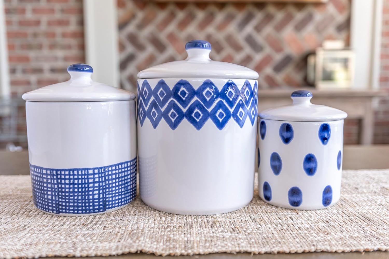 Vietri Viva Santorini Collection – Juego de vajilla italiana (bote pequeño de gota)