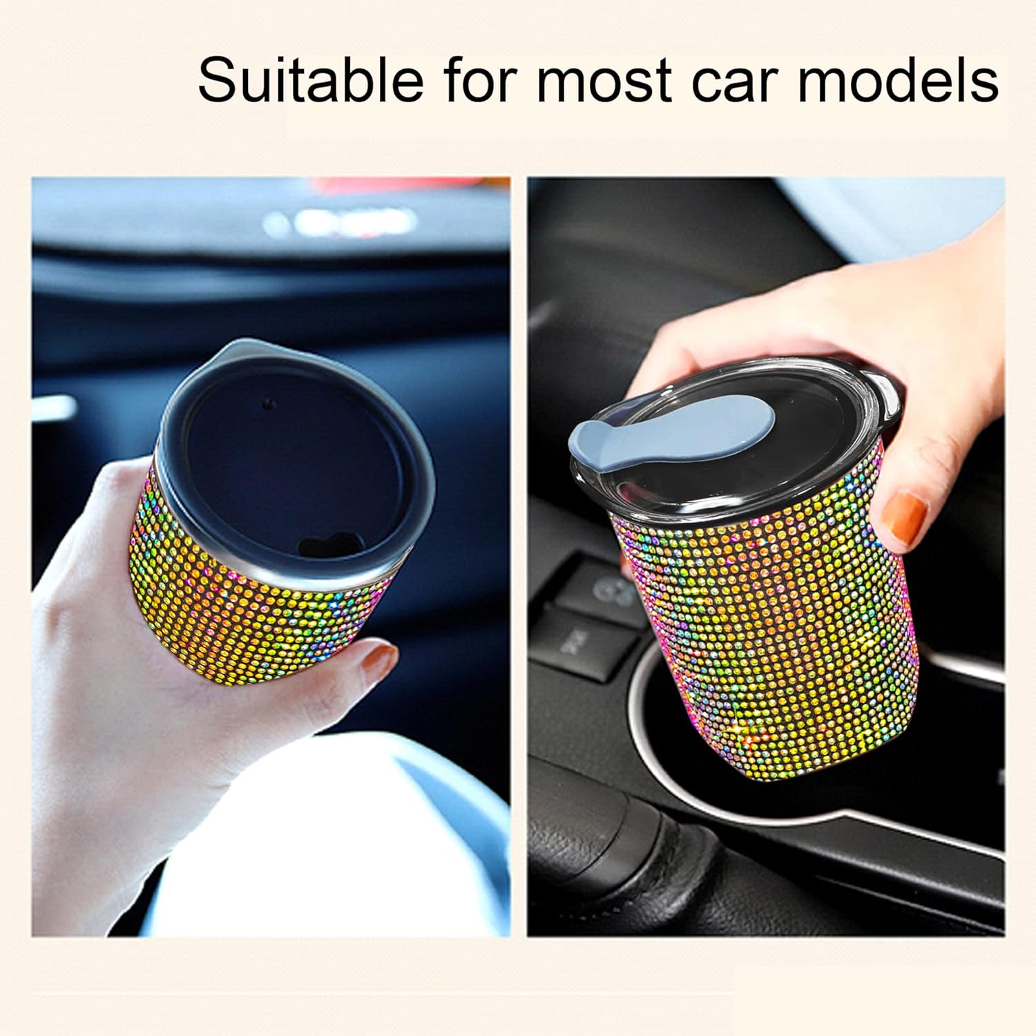 Botella de agua de 17 onzas con tapa, taza de café aislada de acero inoxidable, taza de café de doble pared a prueba de fugas, taza térmica para