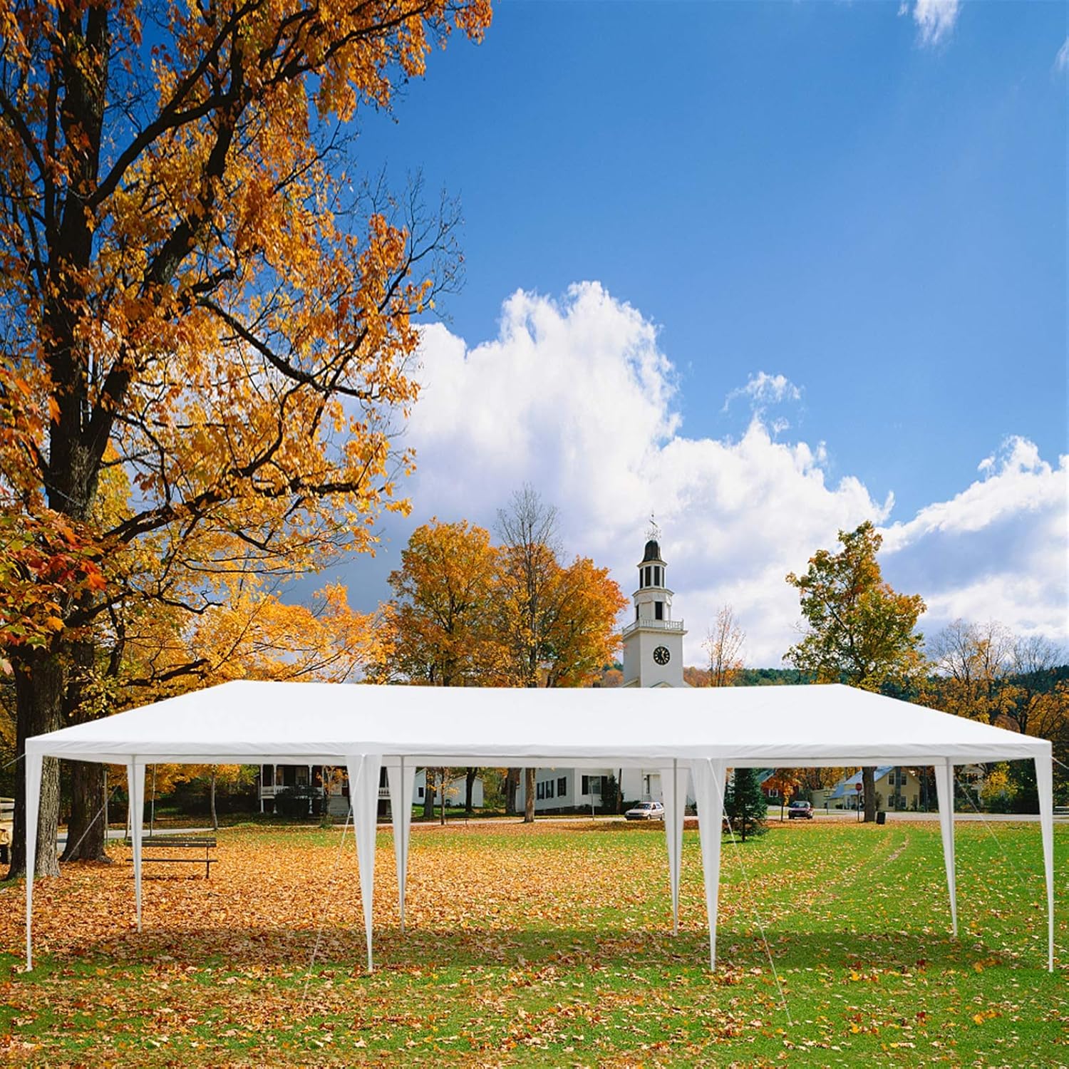 Homgrace Tienda de campaña con dosel de 10 x 30 pies, carpa para fiesta de boda al aire libre, kiosco, resistente, 5 paredes extraíbles (10 x 30