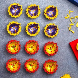 IndoTribe 12 piezas Diwali Diyas para decoración Diwali Decoraciones para el hogar Diwali luces Diwali Decoración Diwali Diya Diwali Vela Diwali IndoTribe 12 piezas Diwali Diyas para decoración Diwali Decoraciones para el hogar Diwali luces Diwali Decoración Diwali Diya Diwali Vela Diwali
