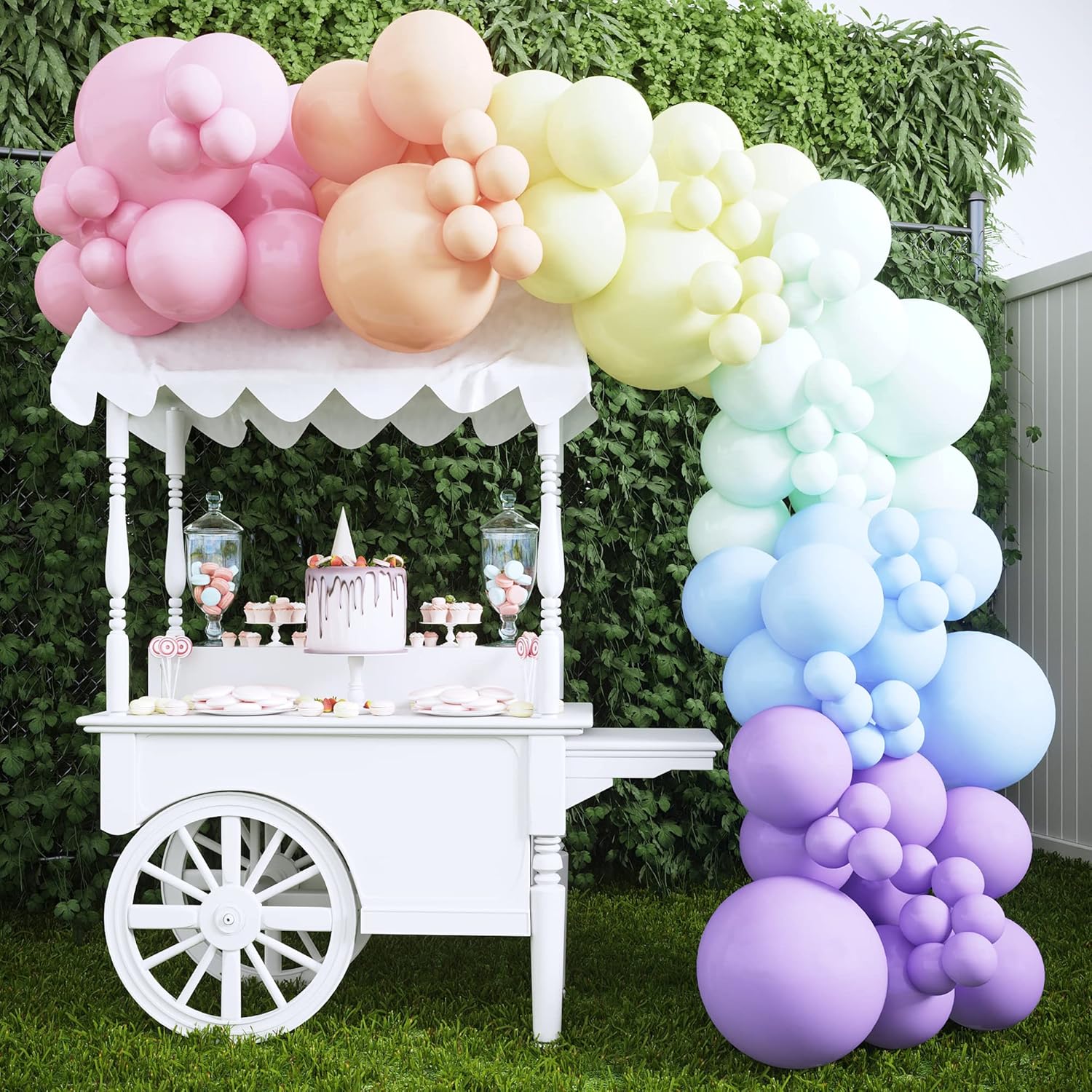 HOUSE OF PARTY Globos de fiesta de color rosa pastel, 100 unidades, globos de látex de un solo color de 12 pulgadas para decoraciones de fiesta de