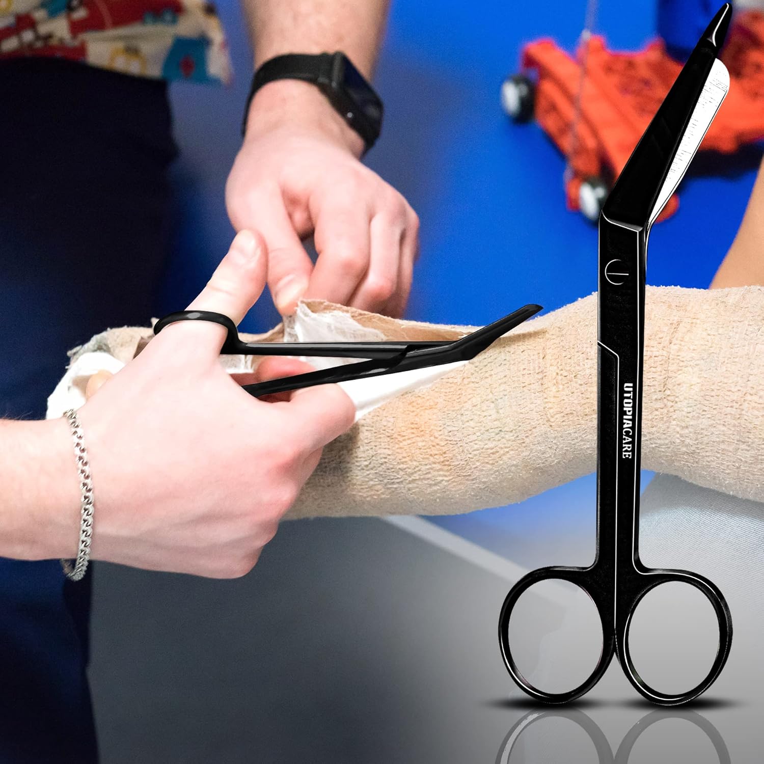 Utopia Care Tijeras médicas – Tijeras EMT y trauma – Tijeras de enfermería y cirugía de 3.5 pulgadas – Tijeras de vendaje de acero inoxidable para