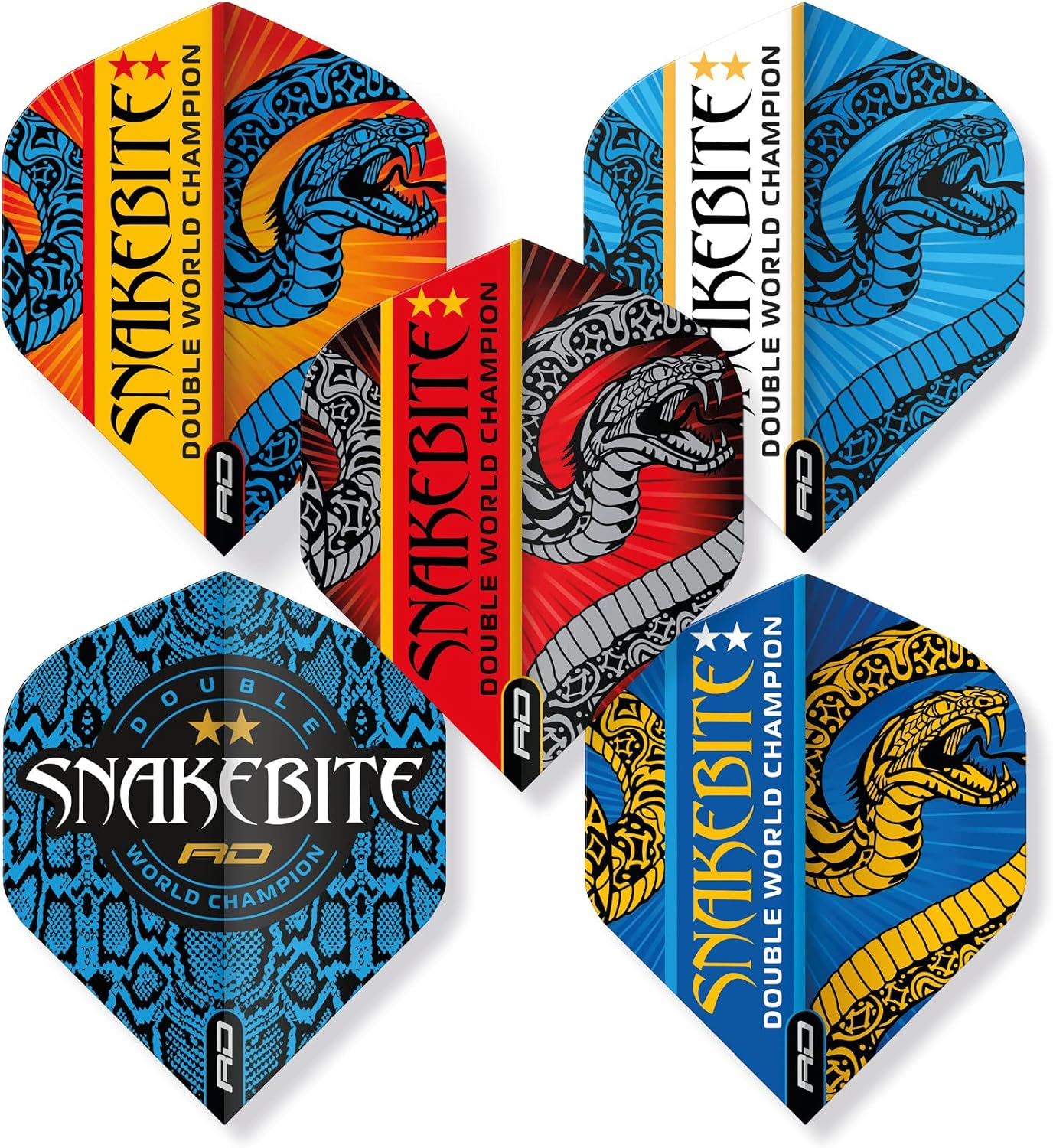 RED DRAGON Dart Flight Collections 5 juegos por paquete (15 vuelos en total)