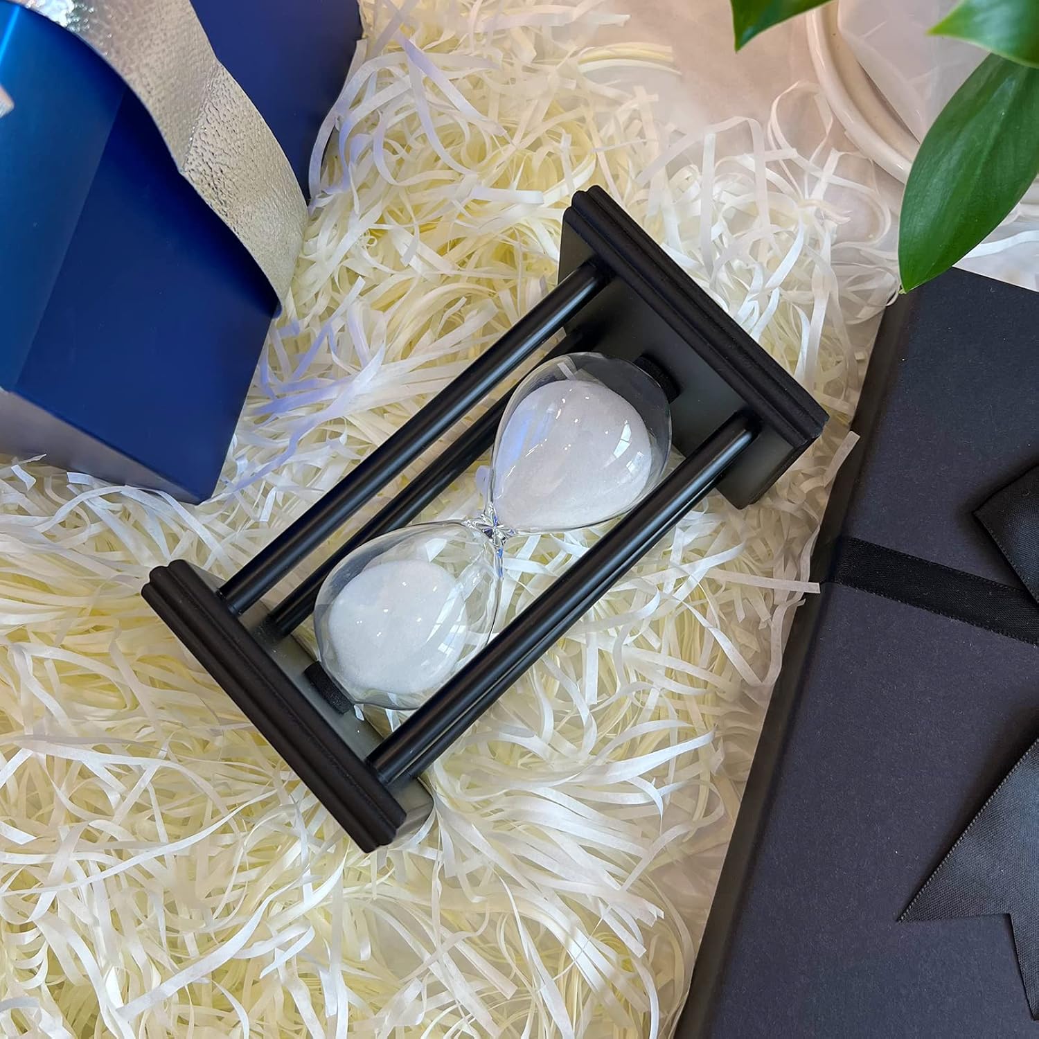 Temporizadores de arena de reloj de arena de 30 minutos, temporizador de arena grande para regalo, vidrio de arena decorativo de madera,