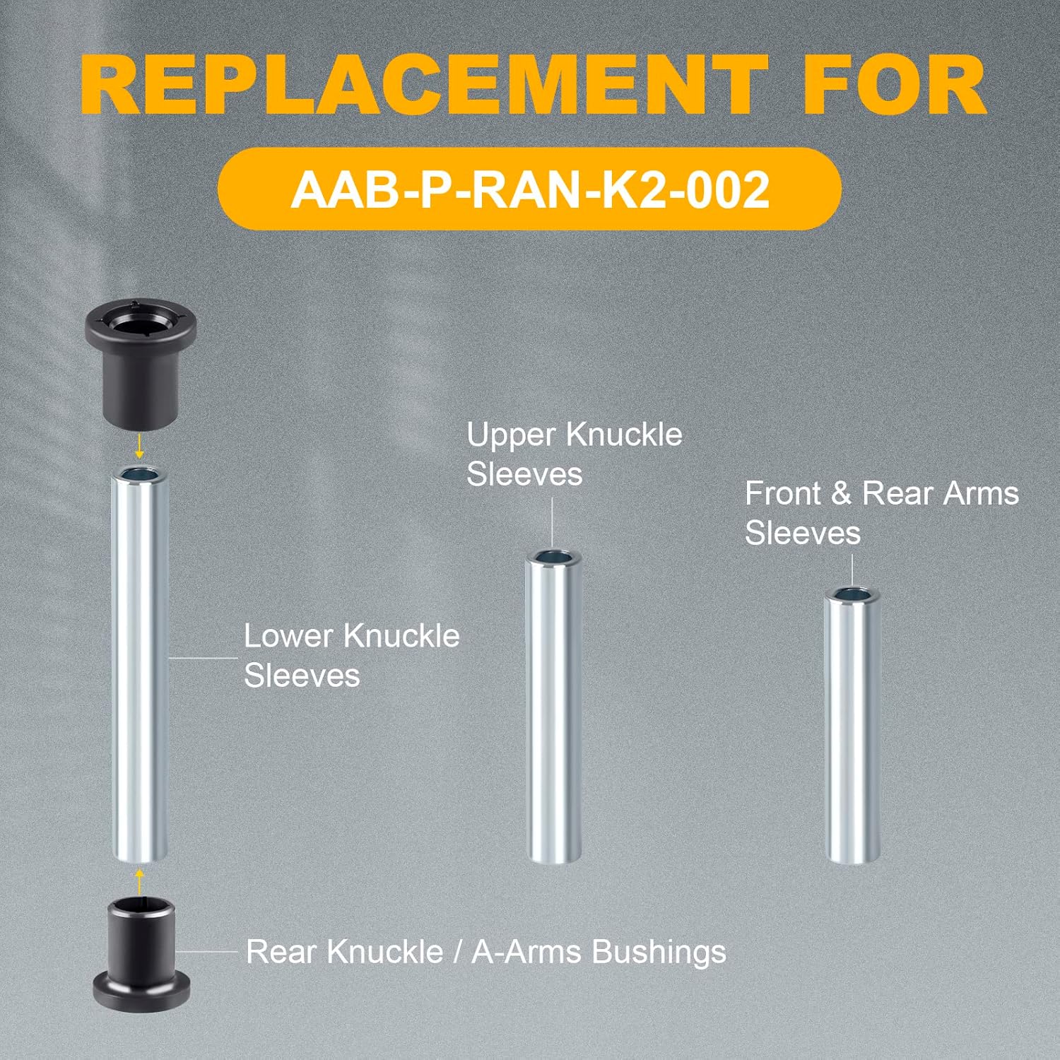 Kit de buje A-Arm compatible con Polaris Ranger XP 800 Crew 2010-2014 para AAB-P-RAN-K2-002 – Mejora la estabilidad y el manejo
