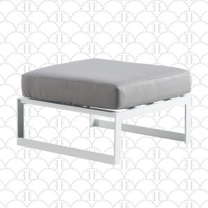 Elle Decor Modern Mirabelle – Colección de muebles modulares para patio al aire libre, marco blanco u dorado, otomano, blanco Elle Decor Modern Mirabelle – Colección de muebles modulares para patio al aire libre, marco blanco u dorado, otomano, blanco
