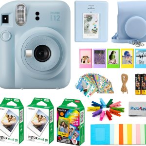 Fujifilm Instax Mini 12 Paquete de cámara de película instantánea con accesorios (azul pastel) Fujifilm Instax Mini 12 Paquete de cámara de película instantánea con accesorios (azul pastel)