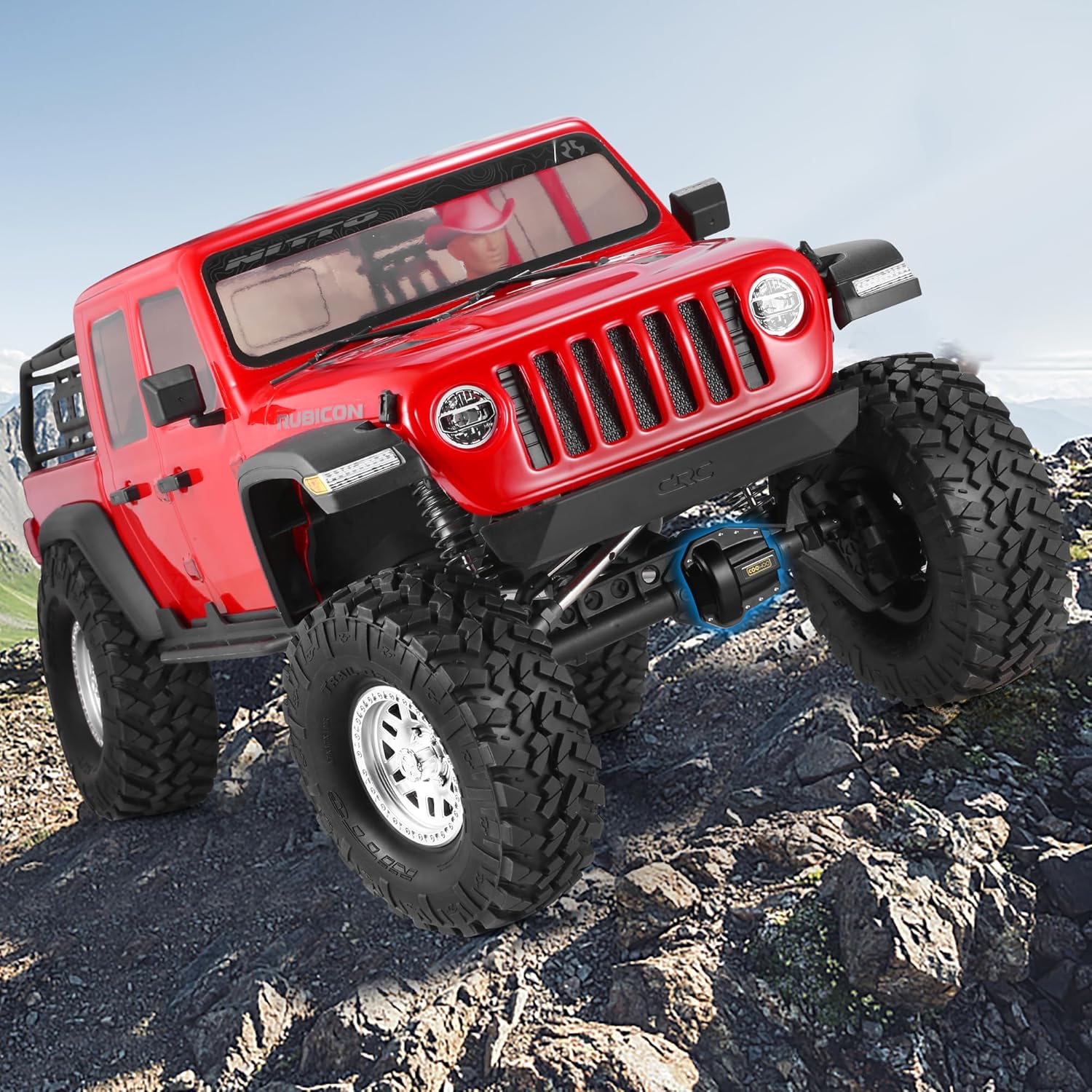 COOWOO Piezas de actualización de cubiertas diferenciales RC para camiones RC 110 SCX10 III – Juego de 2, mecanizado CNC de precisión, estabilidad