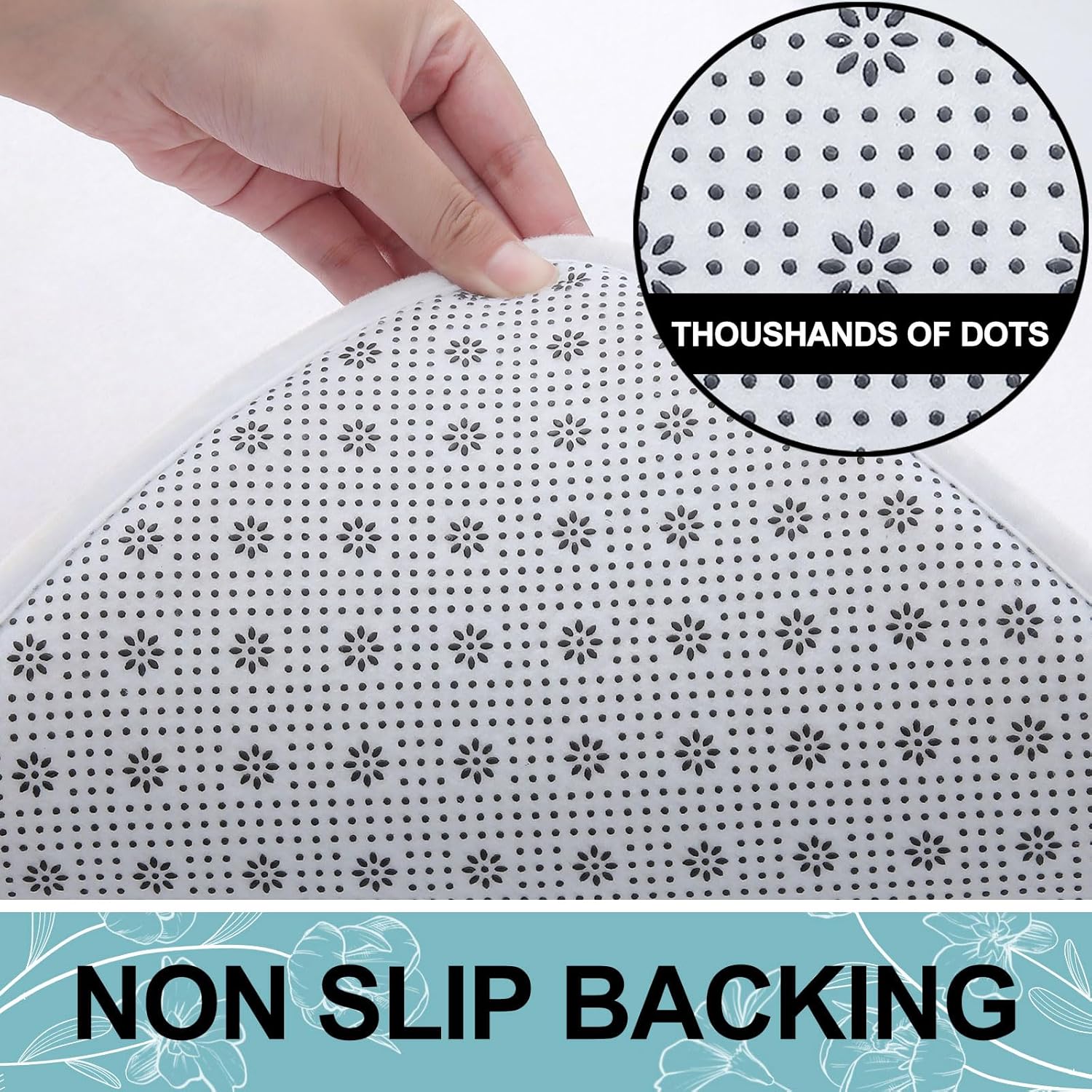 Smiry – Tapete de baño de espuma viscoelástica, supersuave, absorbente, antideslizante, alfombra para el suelo del baño, 32 x 20 pulgadas, color