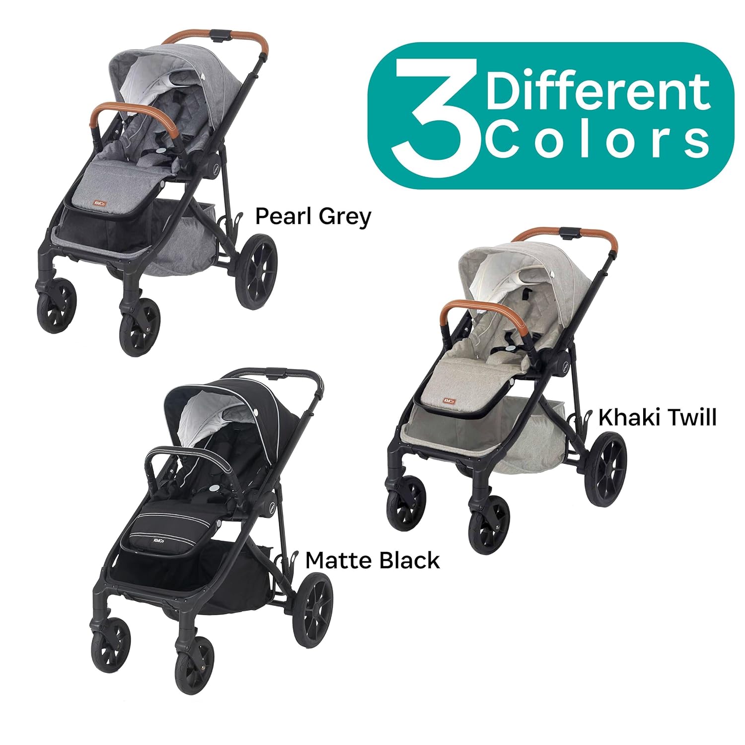 KidCo Uno+ – Cochecito convertible de lujo individual a doble para recién nacidos a niños pequeños, portátil y plegable, color negro Allegra