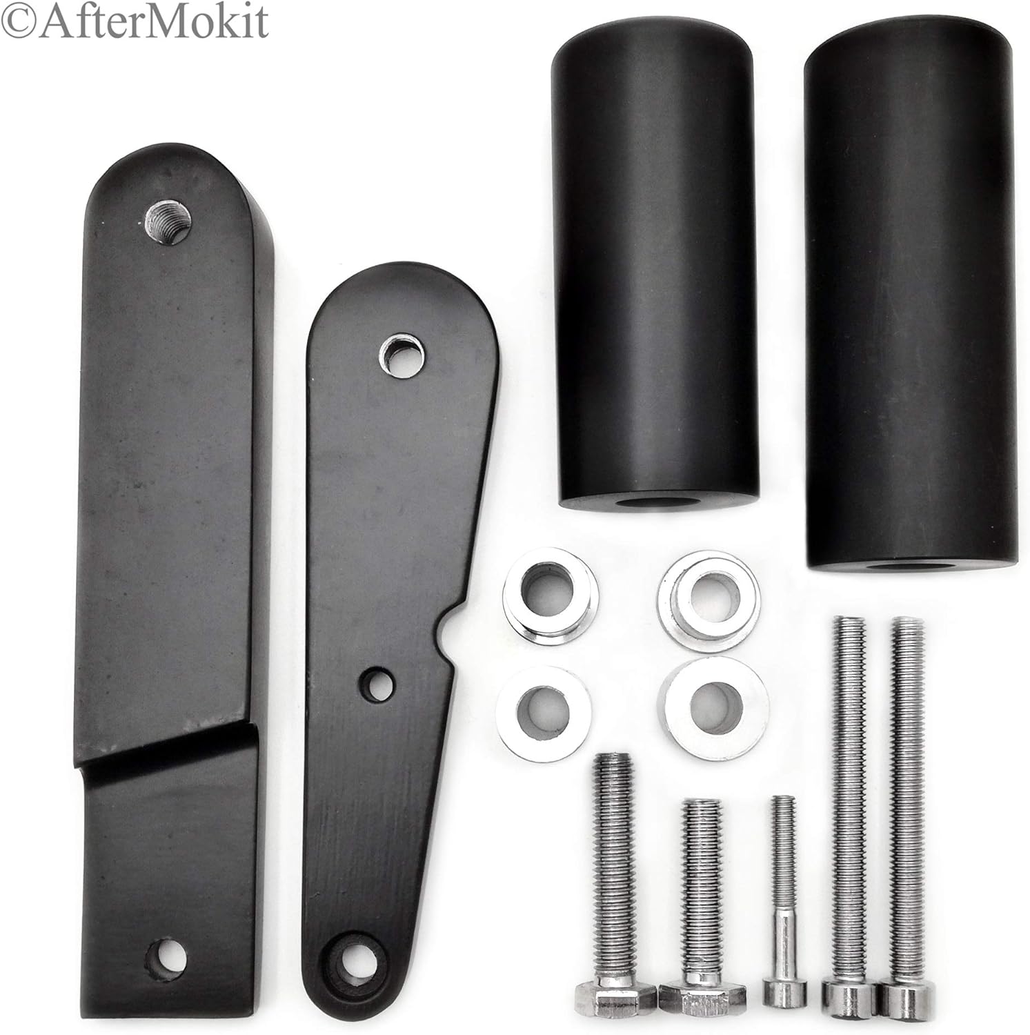Deslizadores de marco de repuesto con discos de acetal para Kawasaki Ninja 650 650R EX650 2009 2010 2011 negro