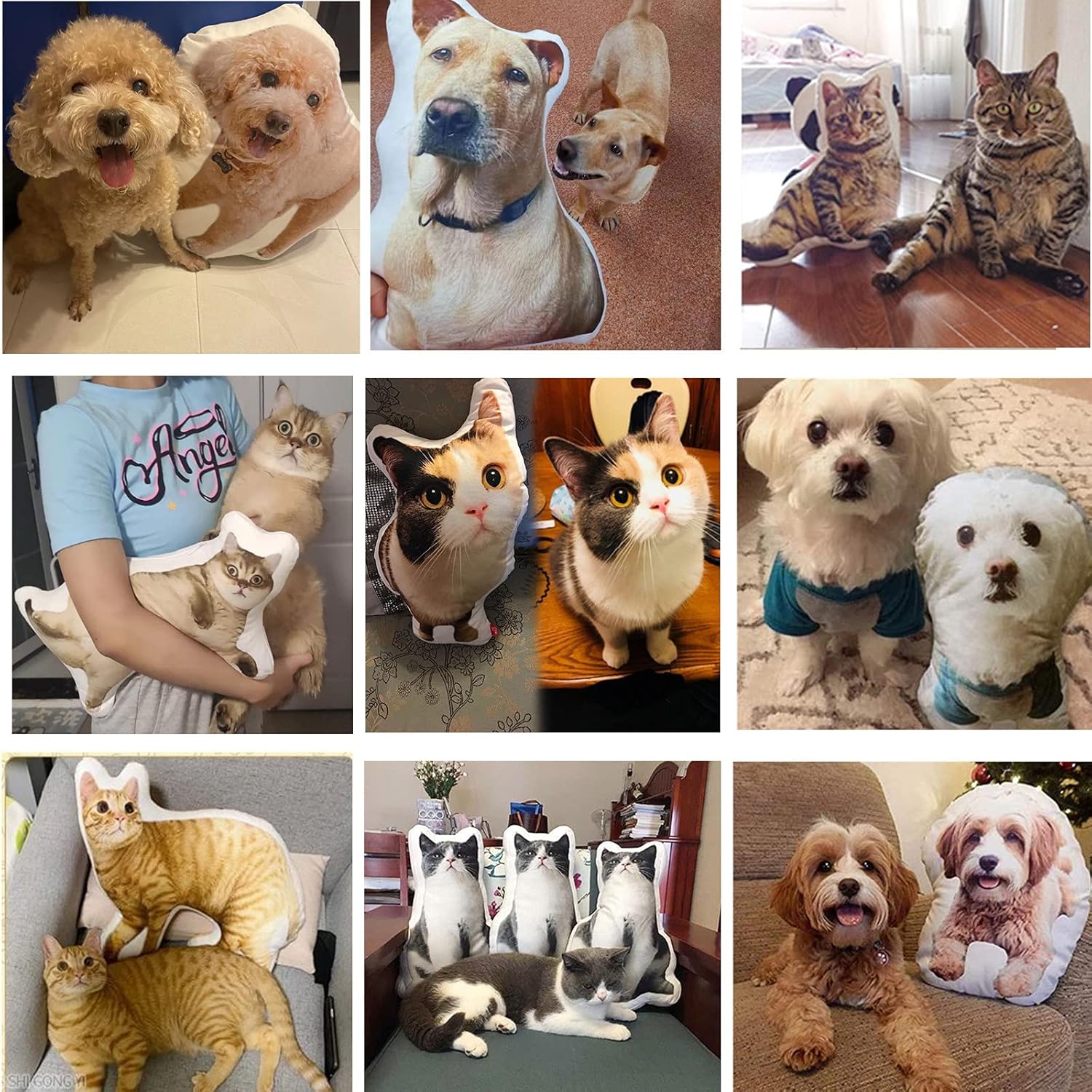 Almohada personalizada con forma de mascota con foto como regalo de cumpleaños, Navidad, día de San Valentín para familiares y amigos, regalo