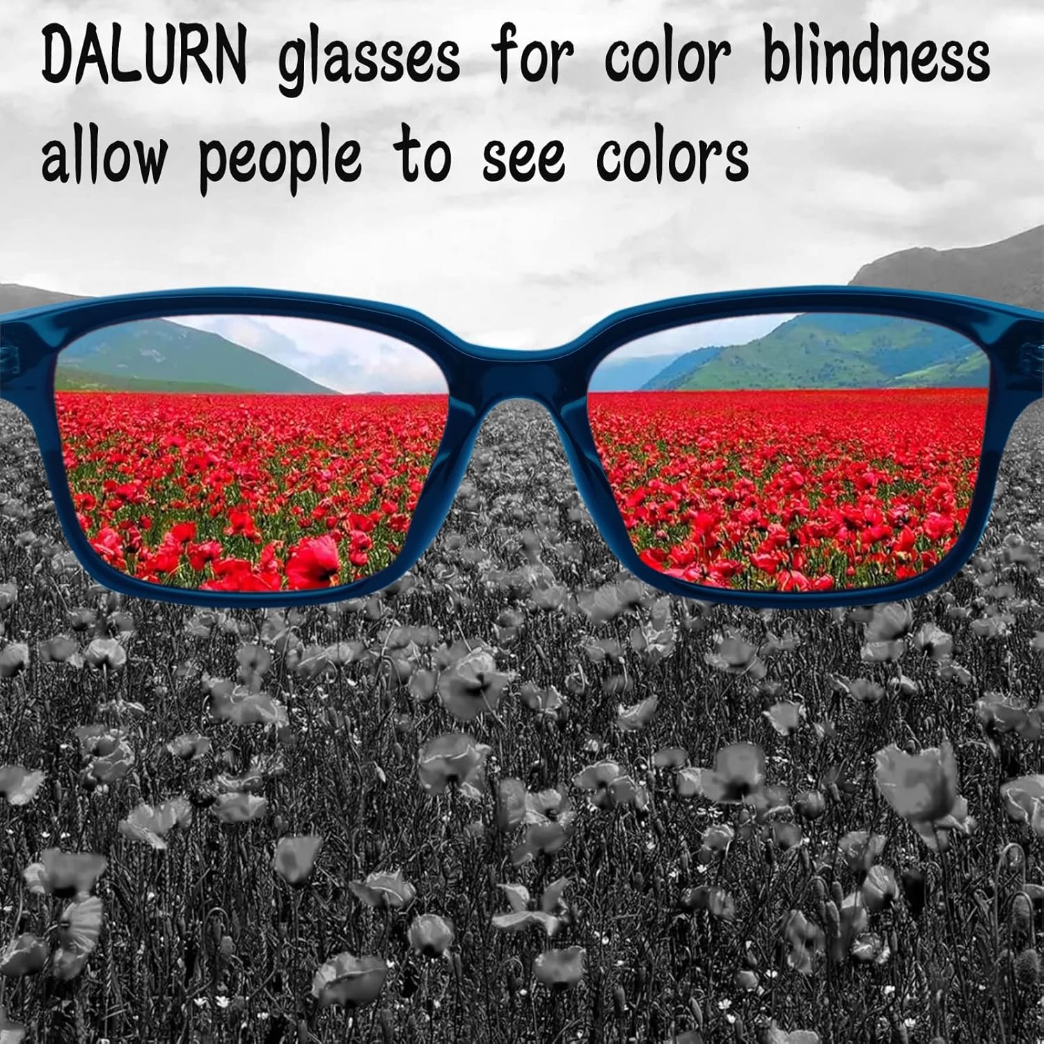 Gafas de corrección de daltonismo para hombres, pacientes daltónicos, anteojos daltónicos que hacen que la gente vea el color, Azul