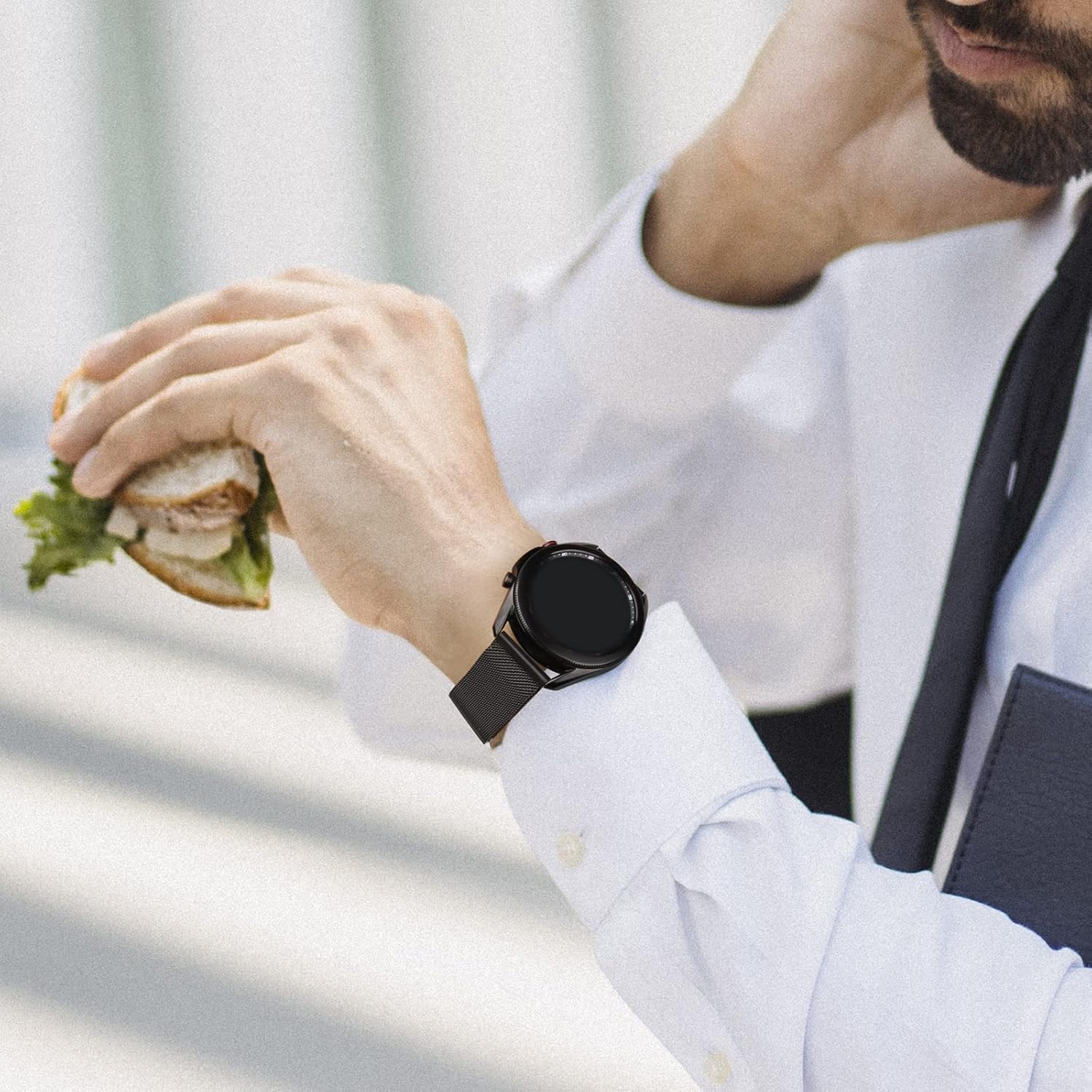 Meliya Bandas para Samsung Gear S3 FrontierClassic Bandas para mujeres y hombres, banda de repuesto de metal de acero inoxidable de 0.866 in para