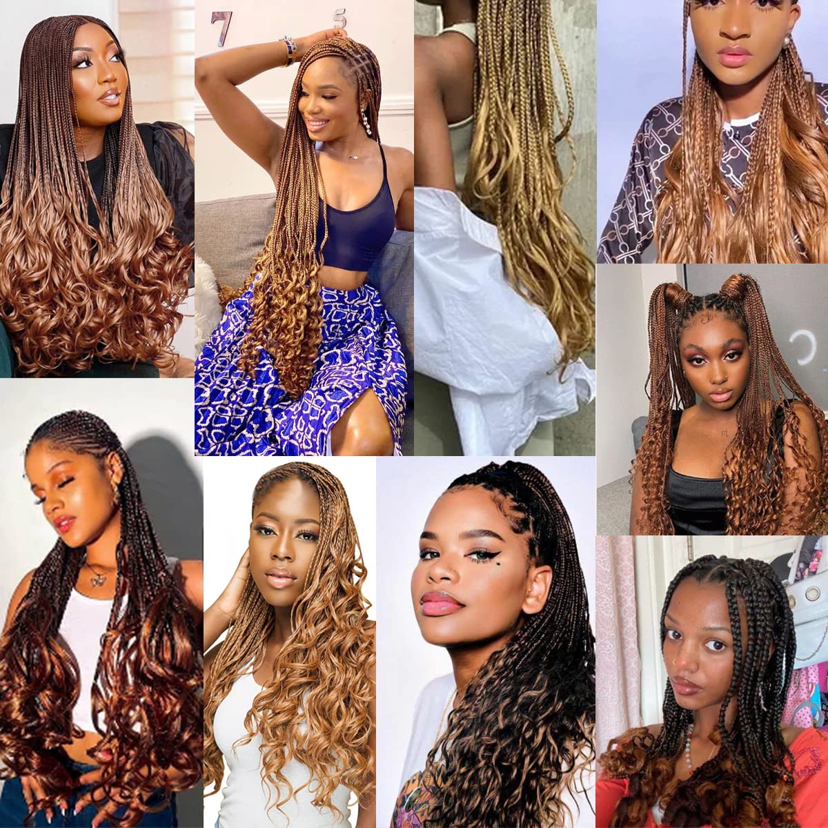 Cabello rizado francés trenzado, paquete de 8 unidades, suelto, ondulado, preestirado, sintético 350# en espiral rizado de ganchillo de 16 pulgadas,