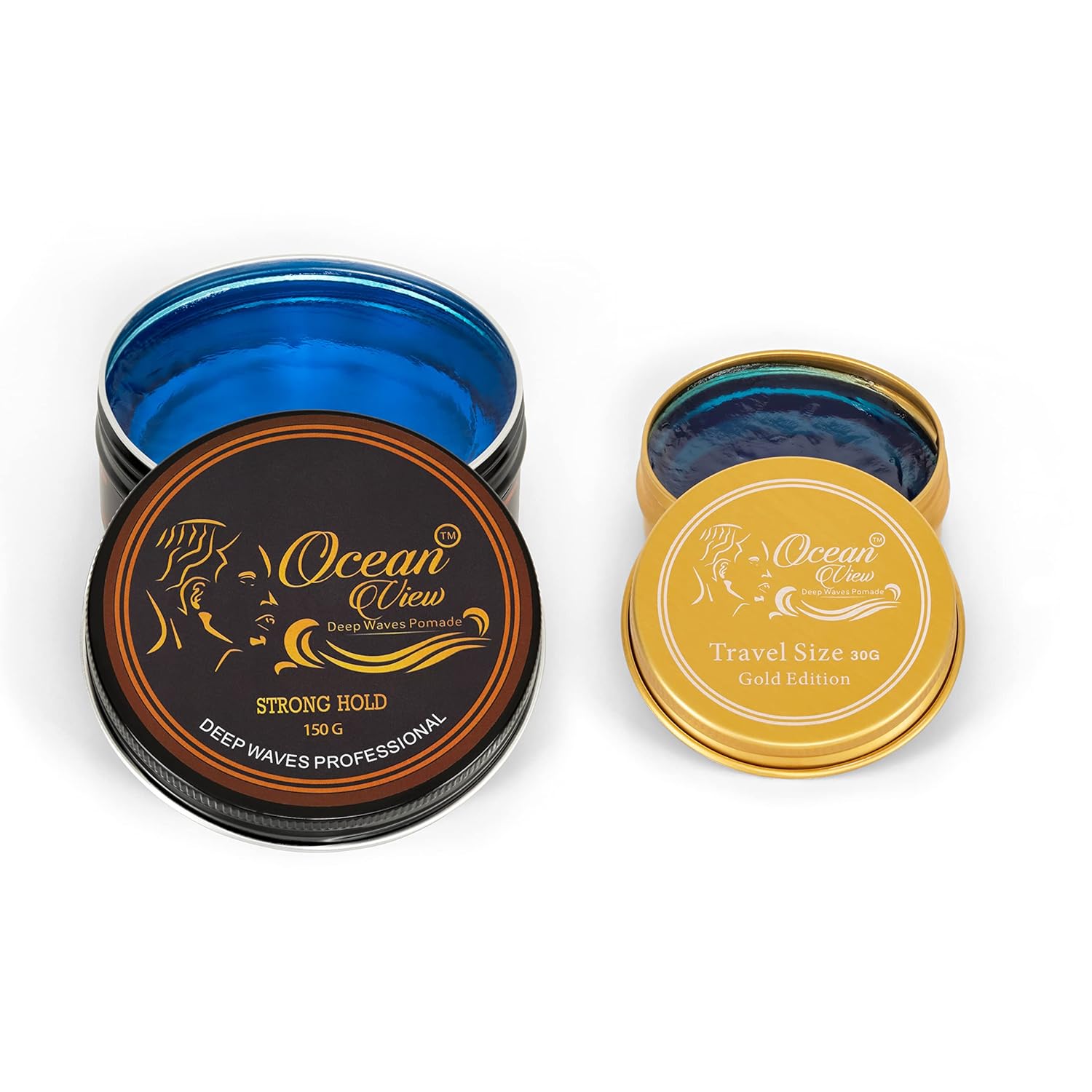 OCEAN VIEW DEEP WAVES POMADE, Pomadas constructoras de ondas a base de agua, grasa de 360 ondas para hombres hidrata, controla y estiliza el cabello