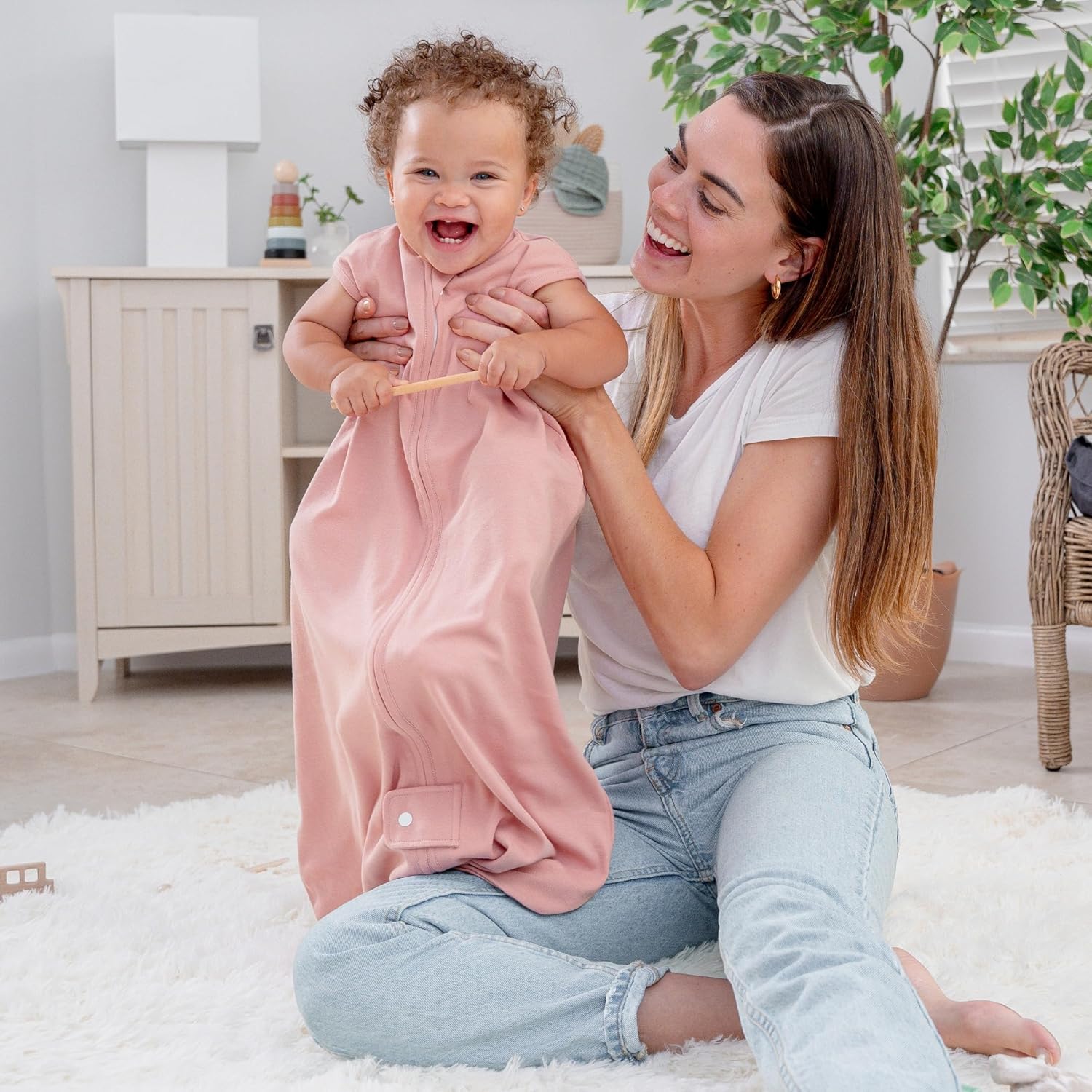 Comfy Cubs Saco de dormir, saco para bebé, paquete de 2, manta transpirable para recién nacidos y niños pequeños, mameluco lindo y cómodo, suave de