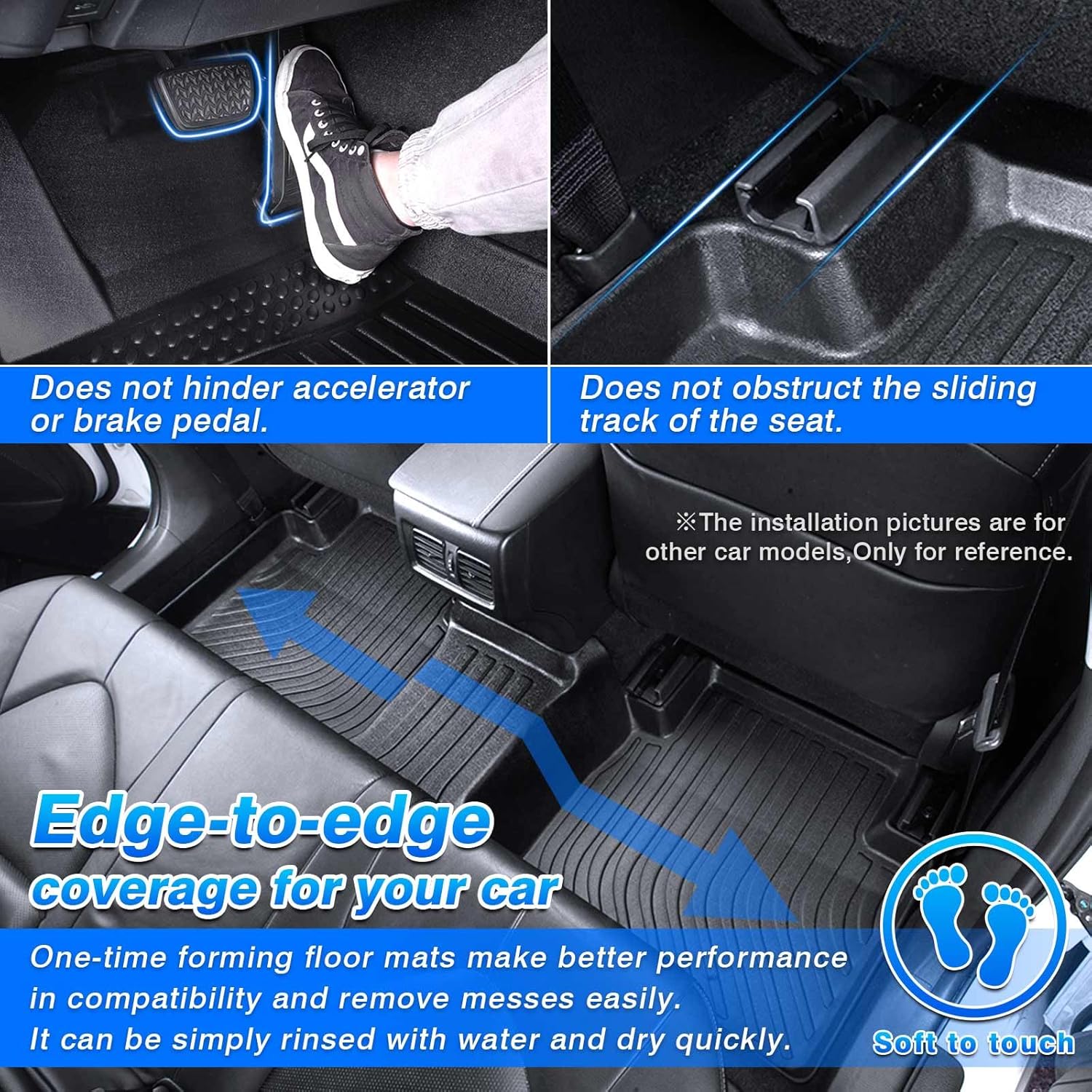 Cartist Alfombrillas de suelo personalizadas para Mazda CX-90 2024, accesorios para todo tipo de clima, forros de suelo, protección de alfombra TPE
