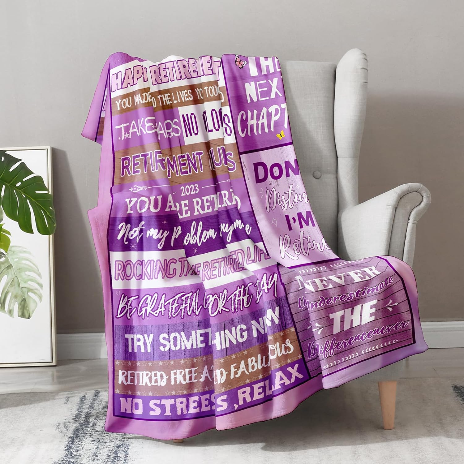 Aimego Manta de jubilación, regalos para mujeres y hombres, compañeros de trabajo, despedida, las mejores ideas para jubilados, regalo para mamá,