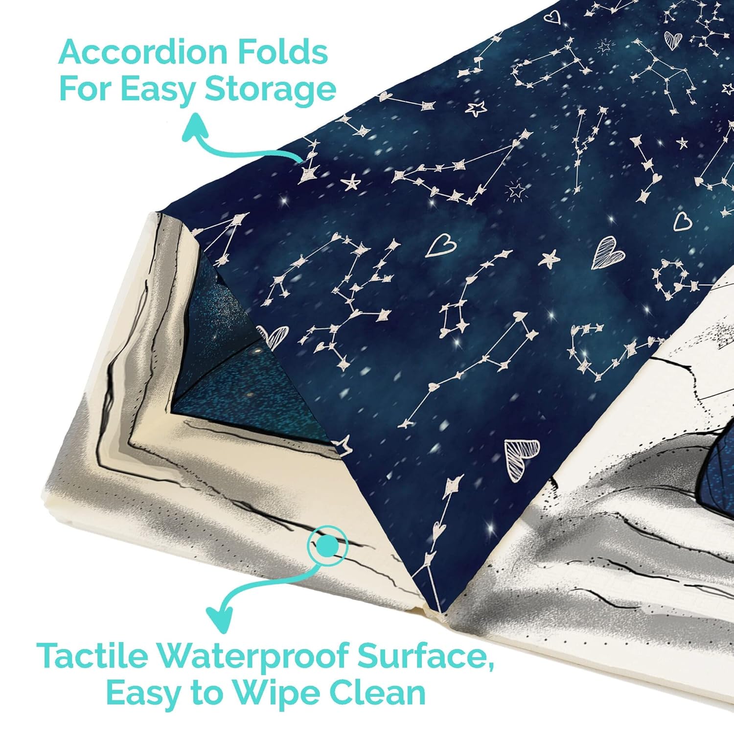 JumpOff Jo Alfombrilla de juego acolchada, de espuma impermeable, grande, para bebés, bebés, niños pequeños, para el tiempo de juego y los momentos