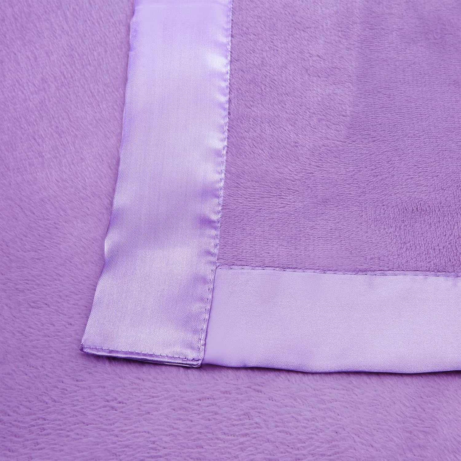 Pro Goleem Manta de vellón para bebé con ribete satinado de 2 pulgadas, manta de felpa suave para niños y niñas para bebés, color morado, 30 x 40