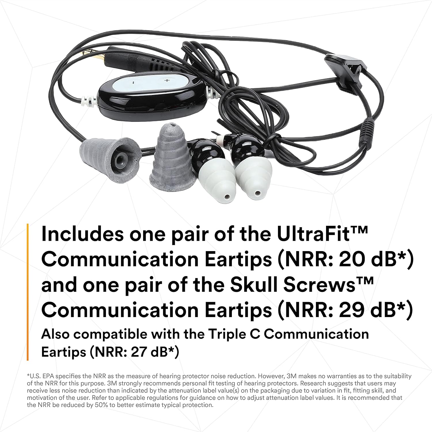 3M Peltor audífono intrauricular, aislante del ruido, auriculares 2600N, metal, plástico y espuma, color negrogris