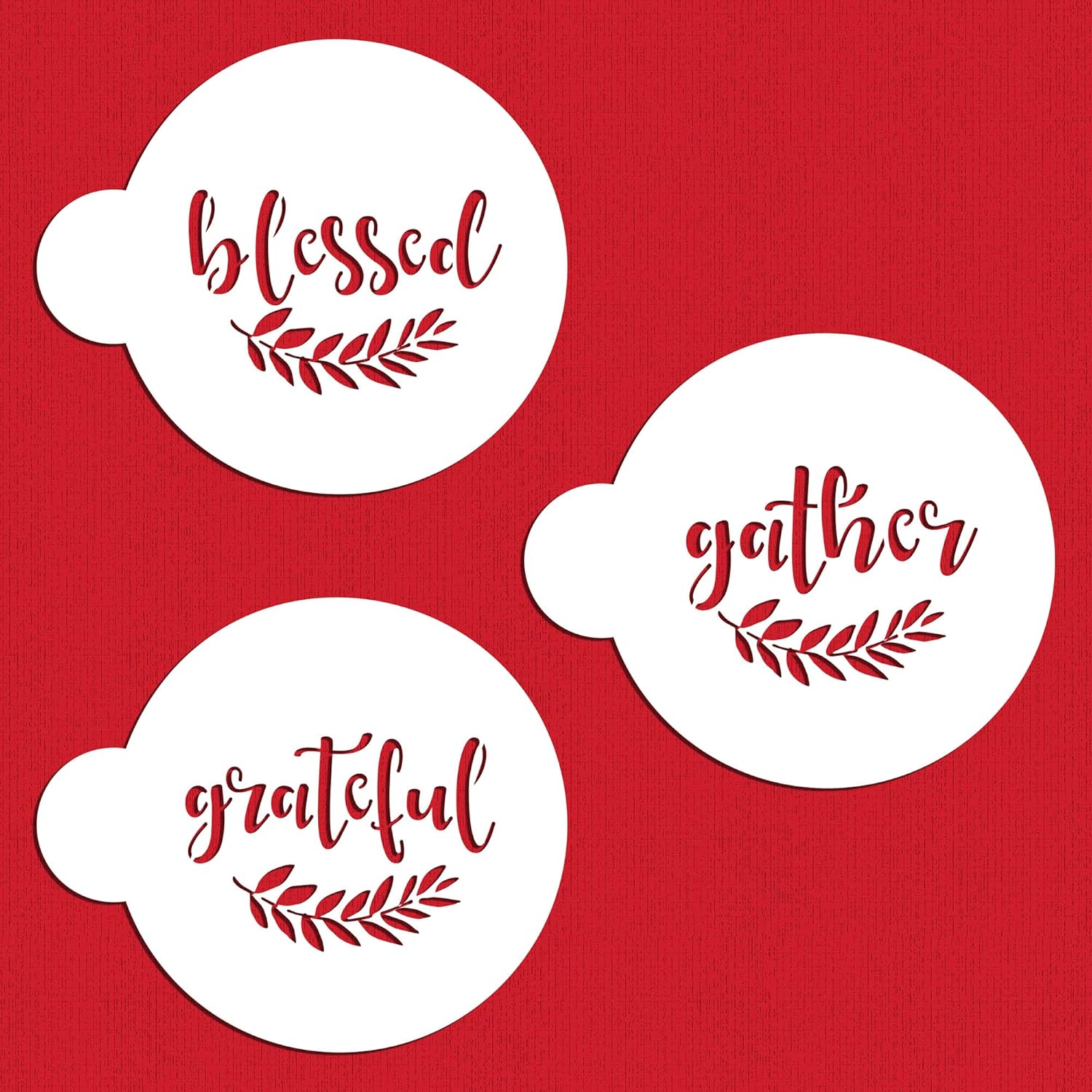 Plantilla de galletas Grateful, Blessed And Gather C993 de Designer Stencils