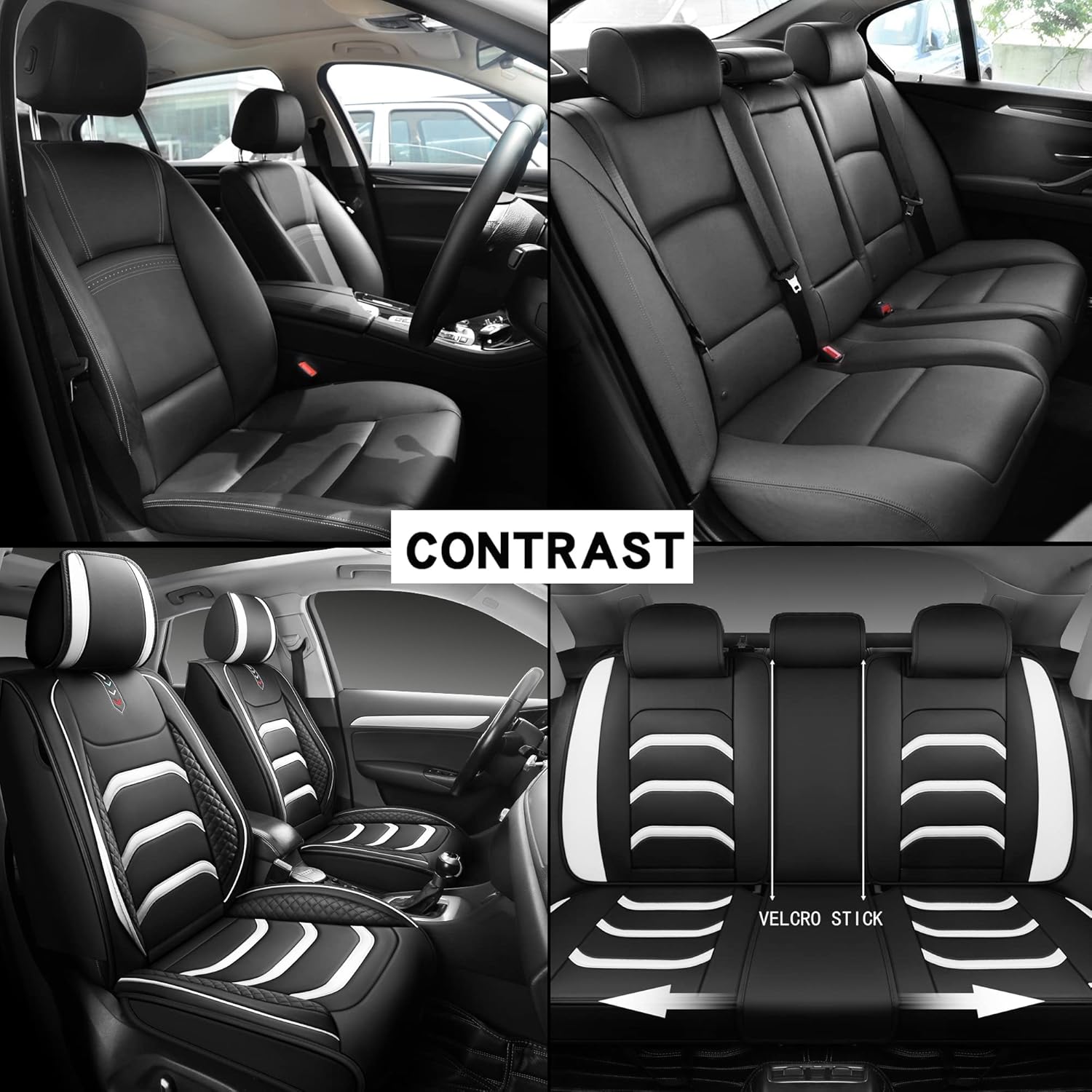YD A02 – Fundas de cuero para asiento de automóvil, fundas de asiento para automóviles y SUV, funda universal transpirable para asiento de