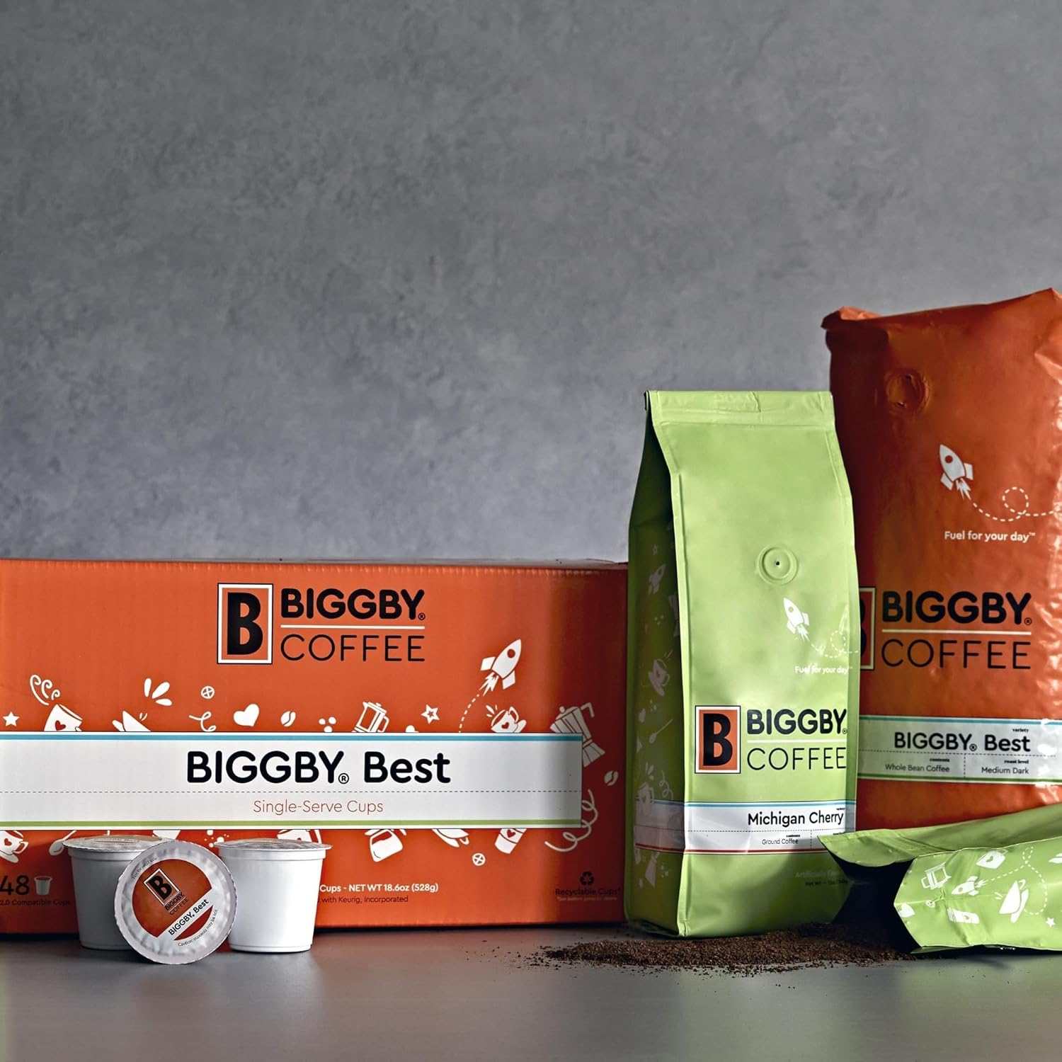BIGGBY Café expreso en grano entero, bolsa de 5 libras, tostado oscuro