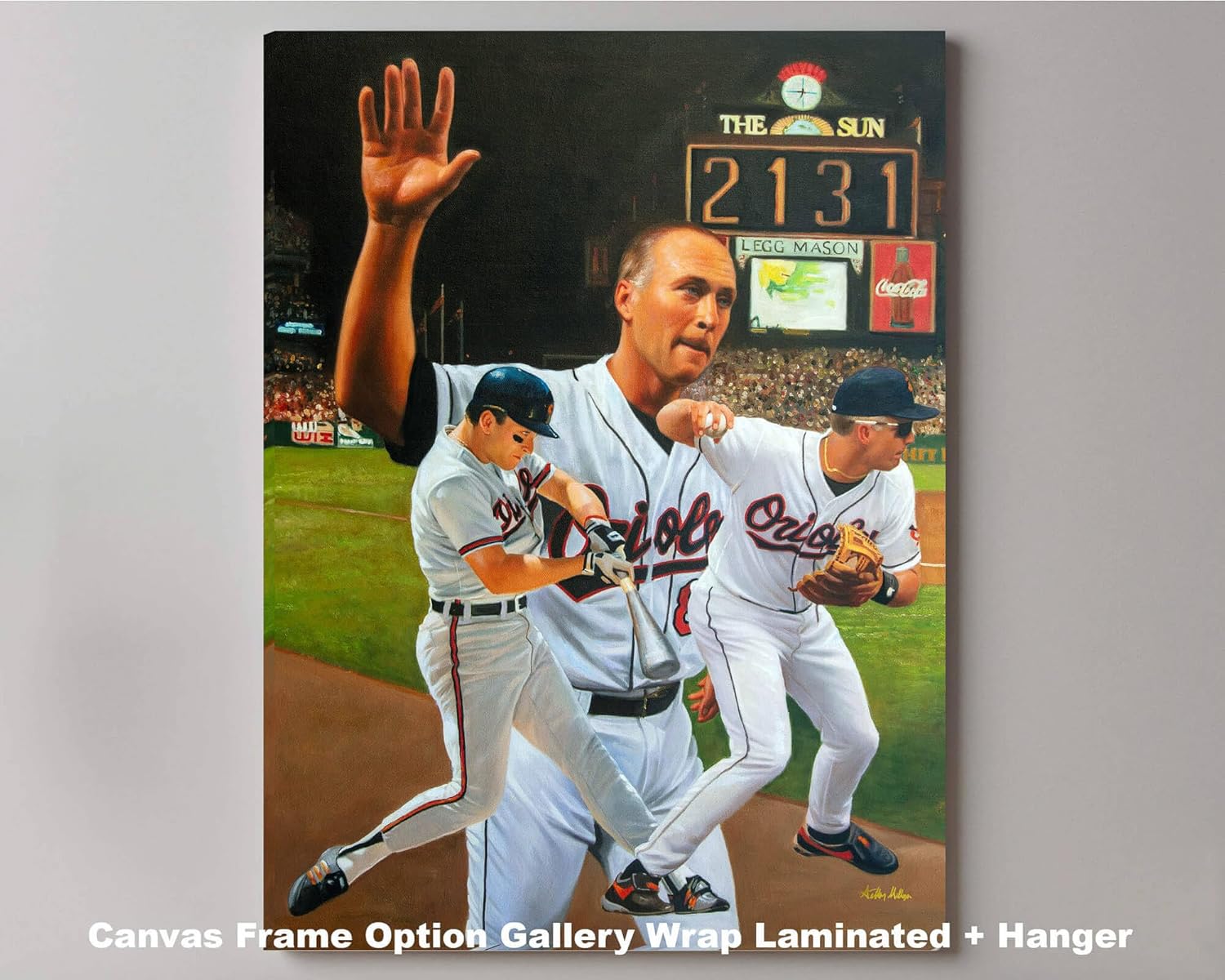 Cal Ripken Jr 3rd Base Short Stop Baltimore Orioles MLB Baseball Player HOF Hall of Fame Art Print 2AM3 on 24×30 matte paper