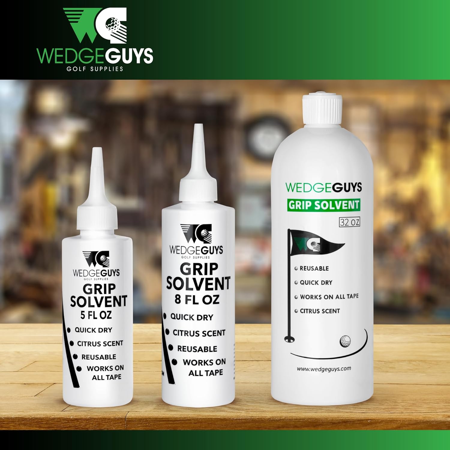 Wedge Guys Disolvente profesional de cinta de agarre de golf para regripping palos de golf  Solución solvente de agarre de golf para fácil