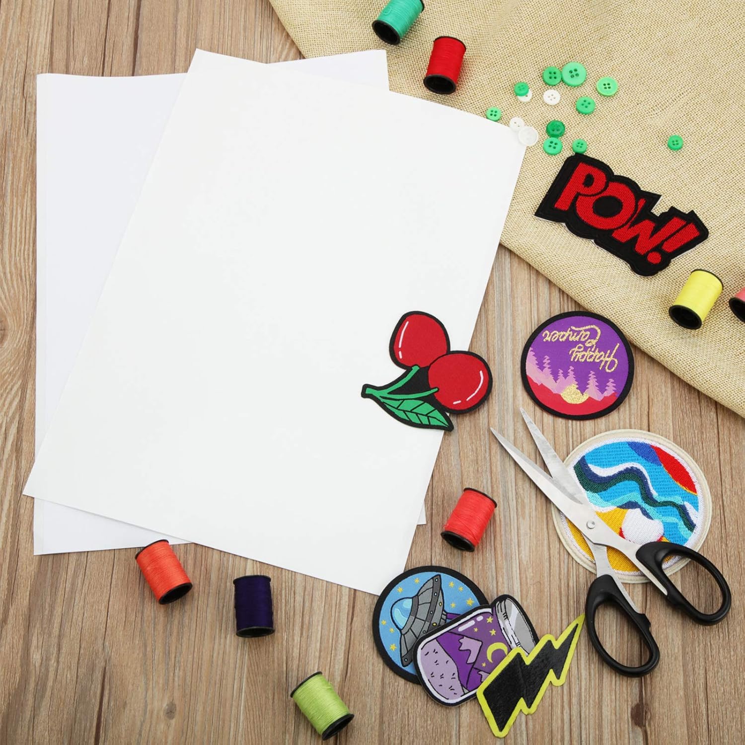 Double Sided Patch Adhesive Badge Washable Press on Double Sided Patch Fabric Glue Adhesive Adhesive Sheets Cut to Fit Freestyle Patch Adhesive