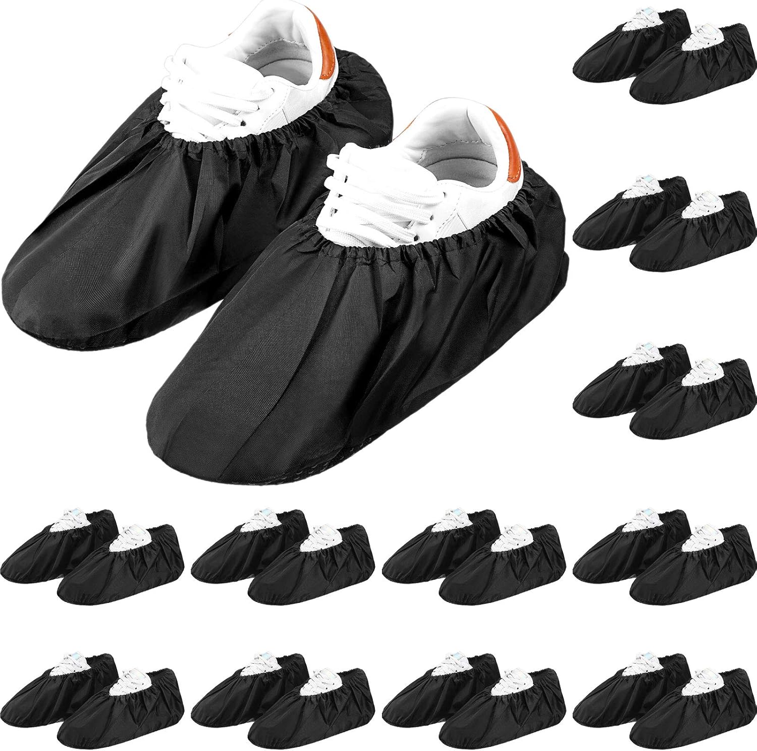 12 pares de fundas reutilizables para zapatos, antideslizantes, impermeables, elásticas, cómodas, a prueba de polvo, lavables a máquina, para el