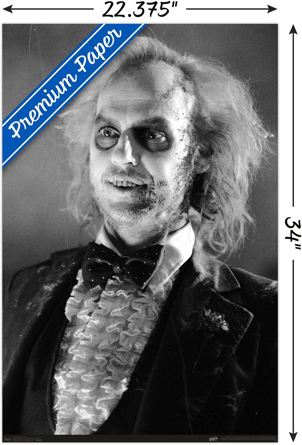 Trends International Beetlejuice – Póster de pared clásico, 22.375 x 34 pulgadas, versión premium sin marco