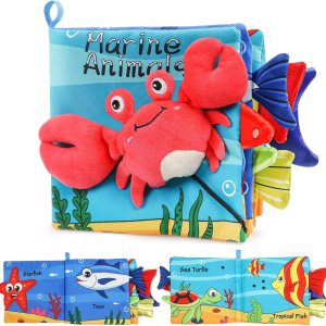 Soft Baby Books – Juguete de bebé de alto contraste, libro de tela arrugada para tacto y tacto, juguete infantil con telas no tóxicas, baby shower, Soft Baby Books – Juguete de bebé de alto contraste, libro de tela arrugada para tacto y tacto, juguete infantil con telas no tóxicas, baby shower,