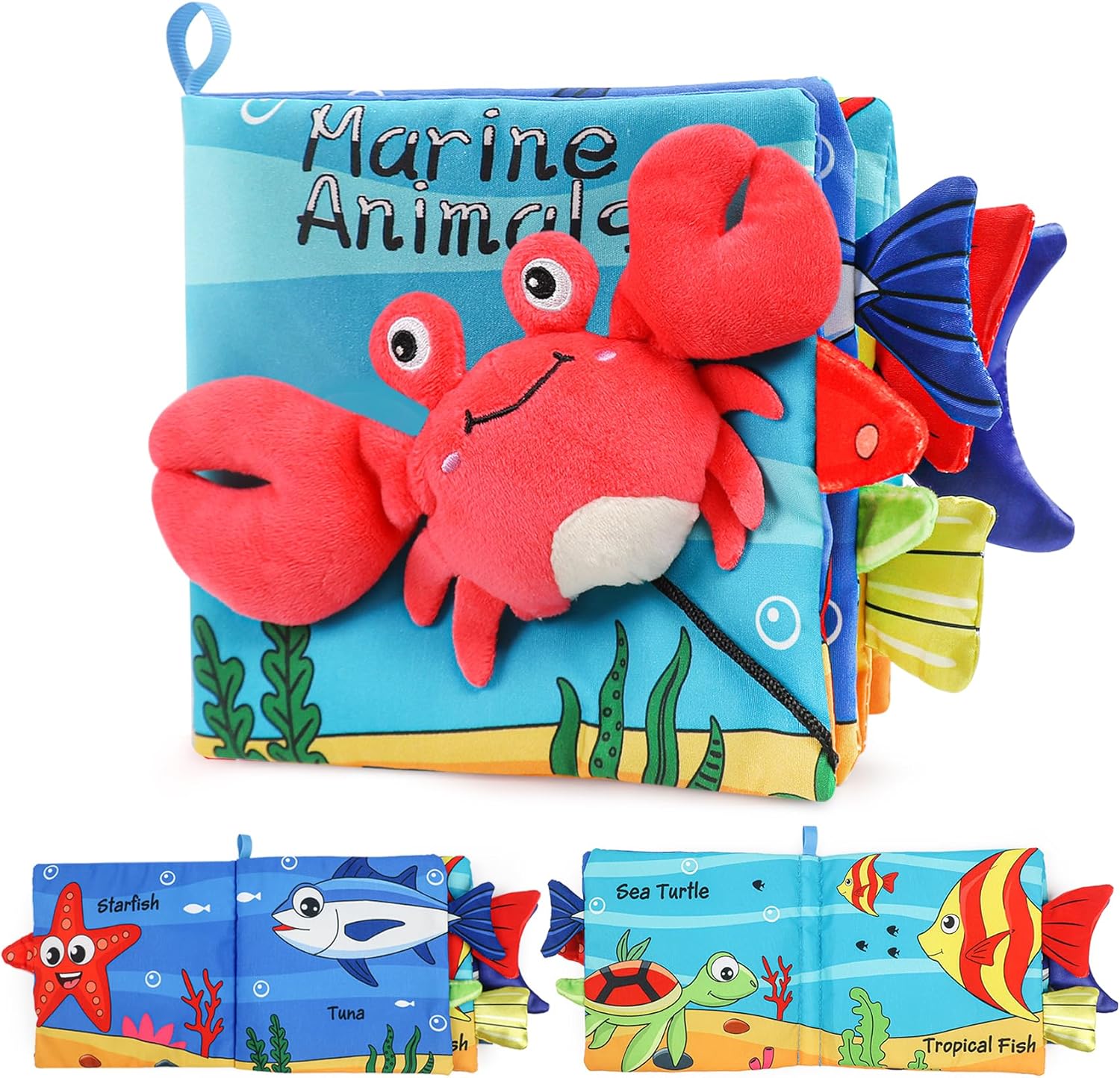 Soft Baby Books – Juguete de bebé de alto contraste, libro de tela arrugada para tacto y tacto, juguete infantil con telas no tóxicas, baby shower,