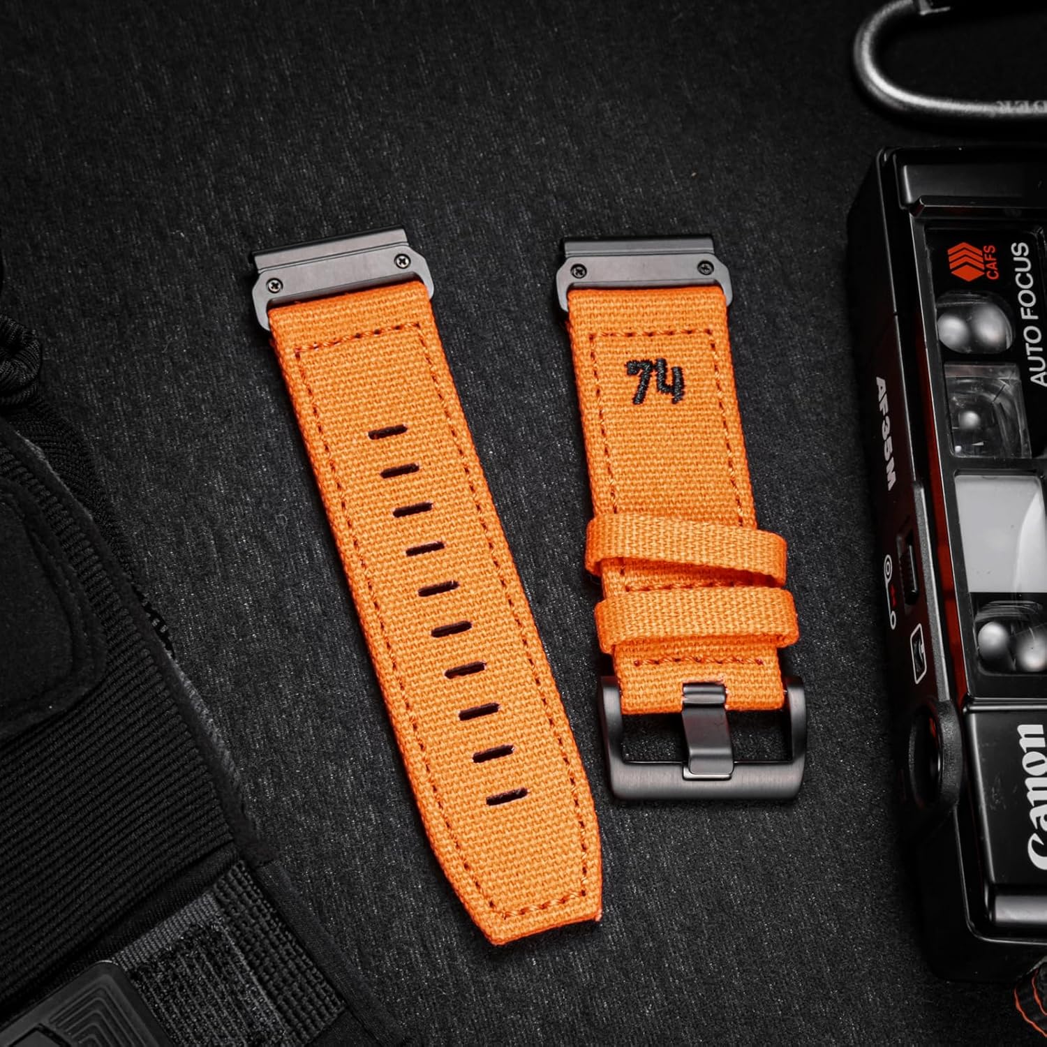 Compatible con Garmin, correa deportiva de lona para reloj fnixprecursorenfoquemarqquatixinstinctD2Tactix, correa de repuesto resistente para hombres