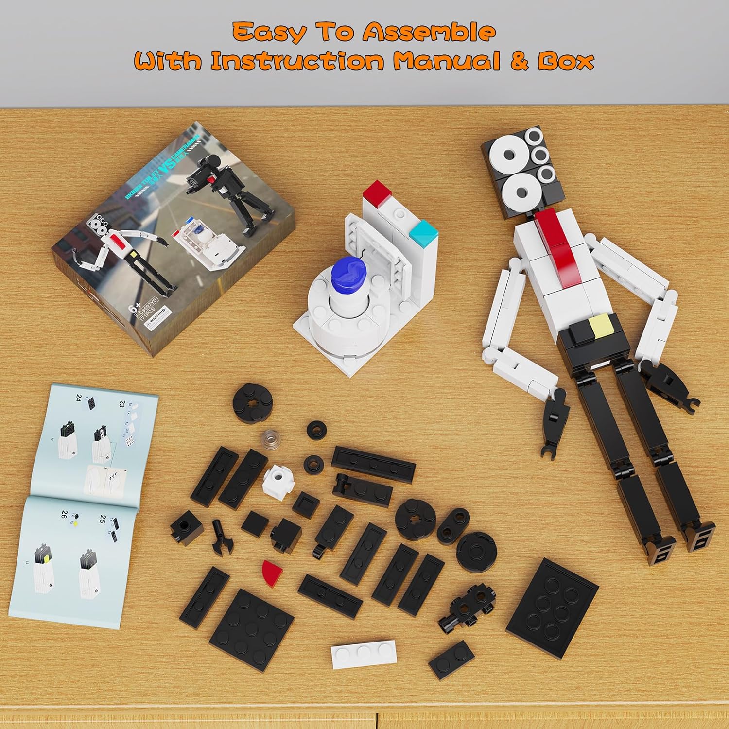 Skibi – Juego de figuras de acción de inodoro 3 en 1, Skibi, camarógrafo, altavoz, titan, juego de terror, modelo, juguetes coleccionables, kit de