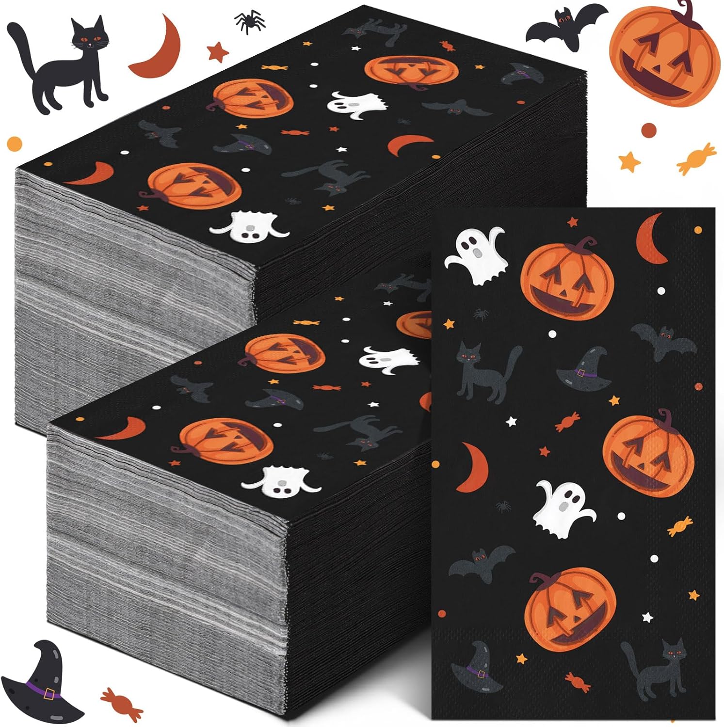200 toallas de mano desechables para baño, servilletas de papel de primavera, servilletas de invitados florales, servilletas de papel de verano,