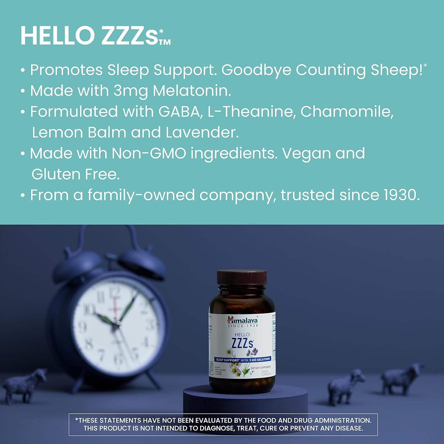 Himalaya Hello Joy con Ashwagandha para mejorar el estado de ánimo y los espíritus y Hello ZZZs con melatonina para apoyar el sueño, 60 cápsulas