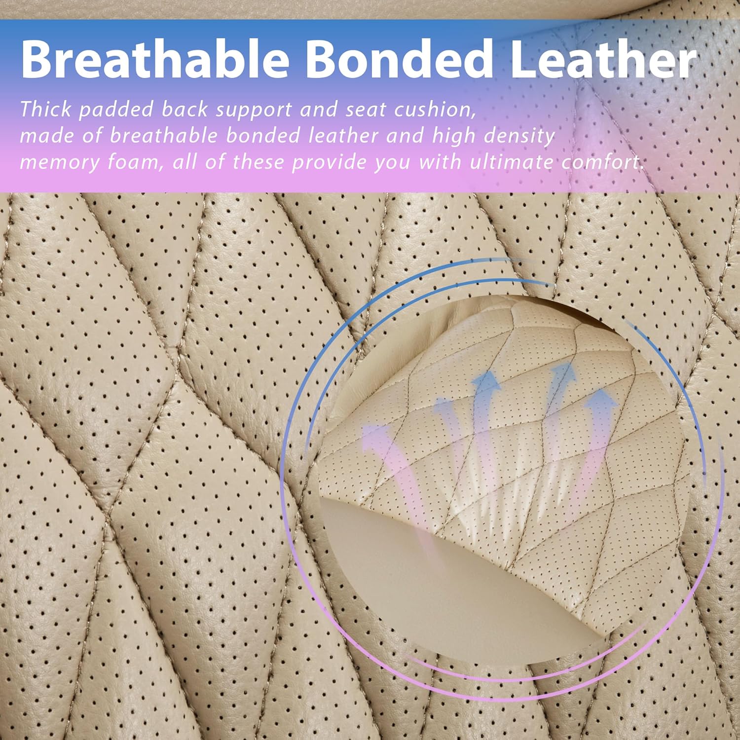 Silla de oficina reclinable con respaldo alto y reposapiés, cojín lumbar para computadora ejecutiva, ángulo ajustable, acolchado grueso transpirable