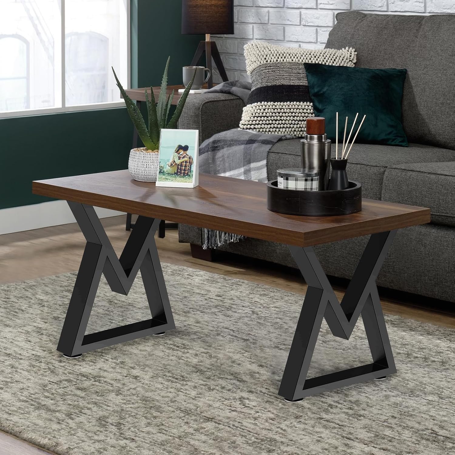 Patas de mesa de 16 pulgadas tipo Y, patas de banco de metal, juego de 2 patas de mesa de centro de comedor DIY