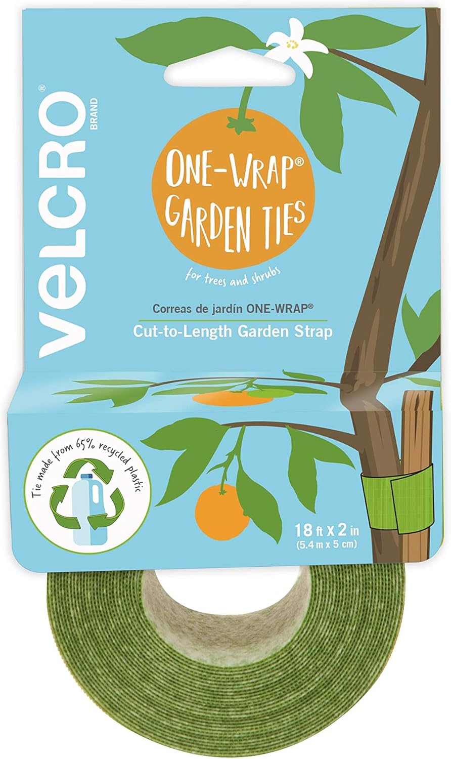 VELCRO Brand ONE-WRAP Ties  Soportes para árboles y plantas para un crecimiento efectivo  Los fuertes agarres de jardinería son reutilizables y