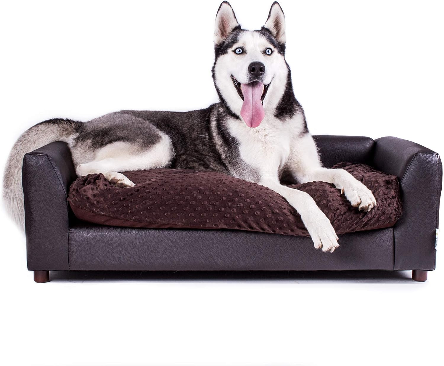 Keet Fluffy Deluxe – Cama para mascotas, color chocolate, grande (40 x 23 x 13 pulgadas)